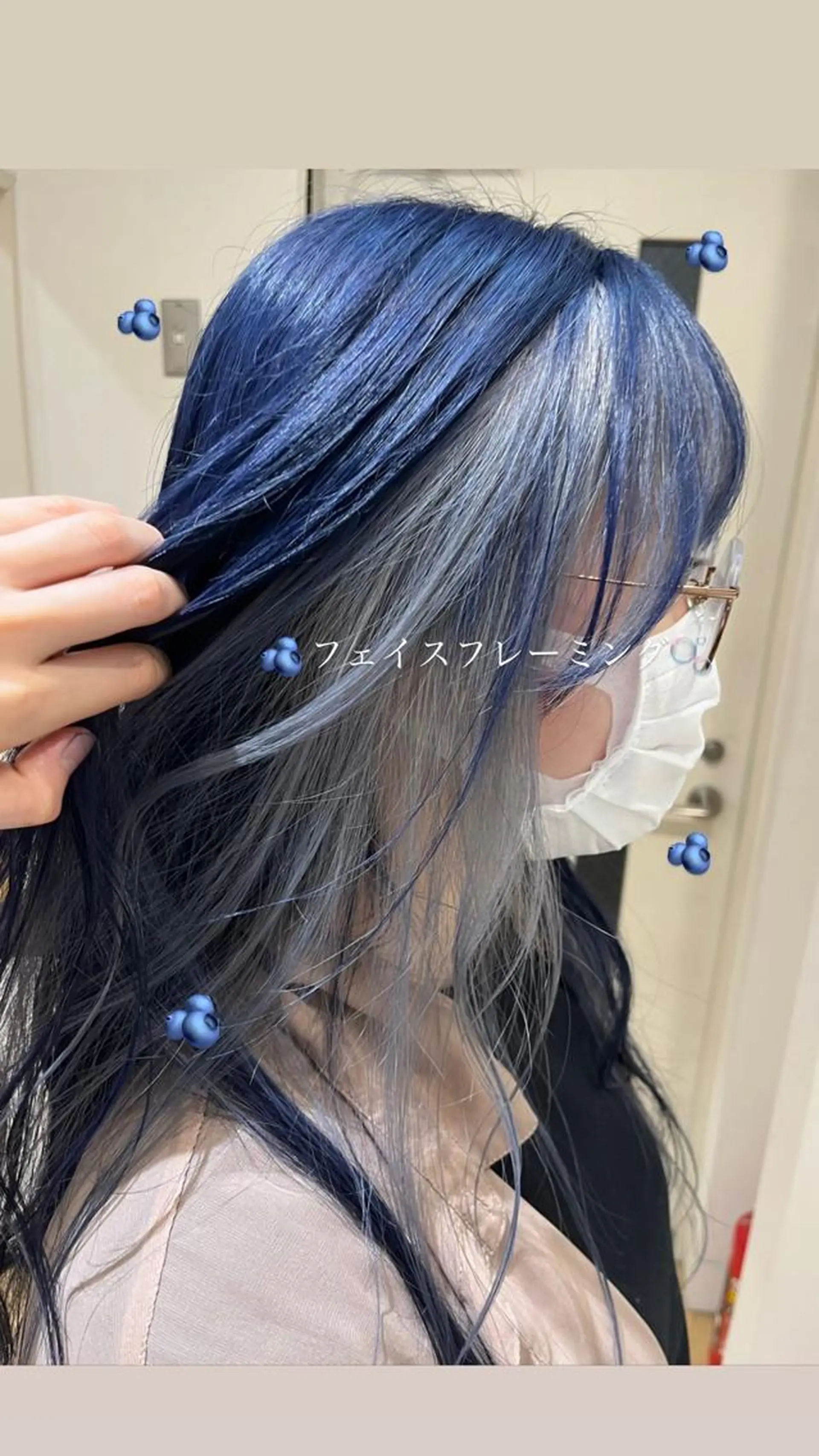 ロング ミストバング ヘアカラー トリートメント 💠つたふうか/ 韓国/メンズヘア💠のヘアスタイル