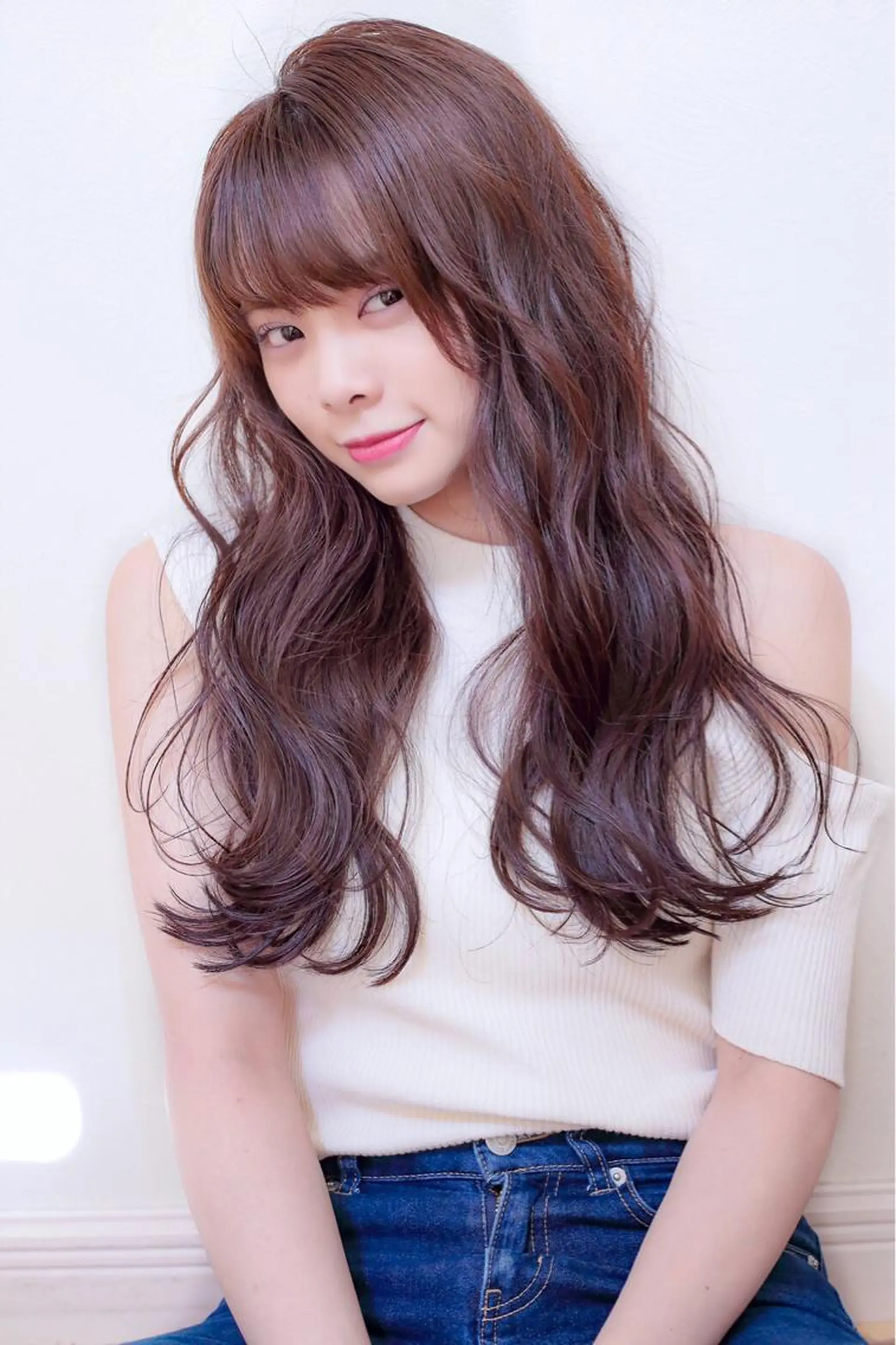 ロング ボブ韓国風レイヤー 髪質改善/畠中ケントのヘアスタイル