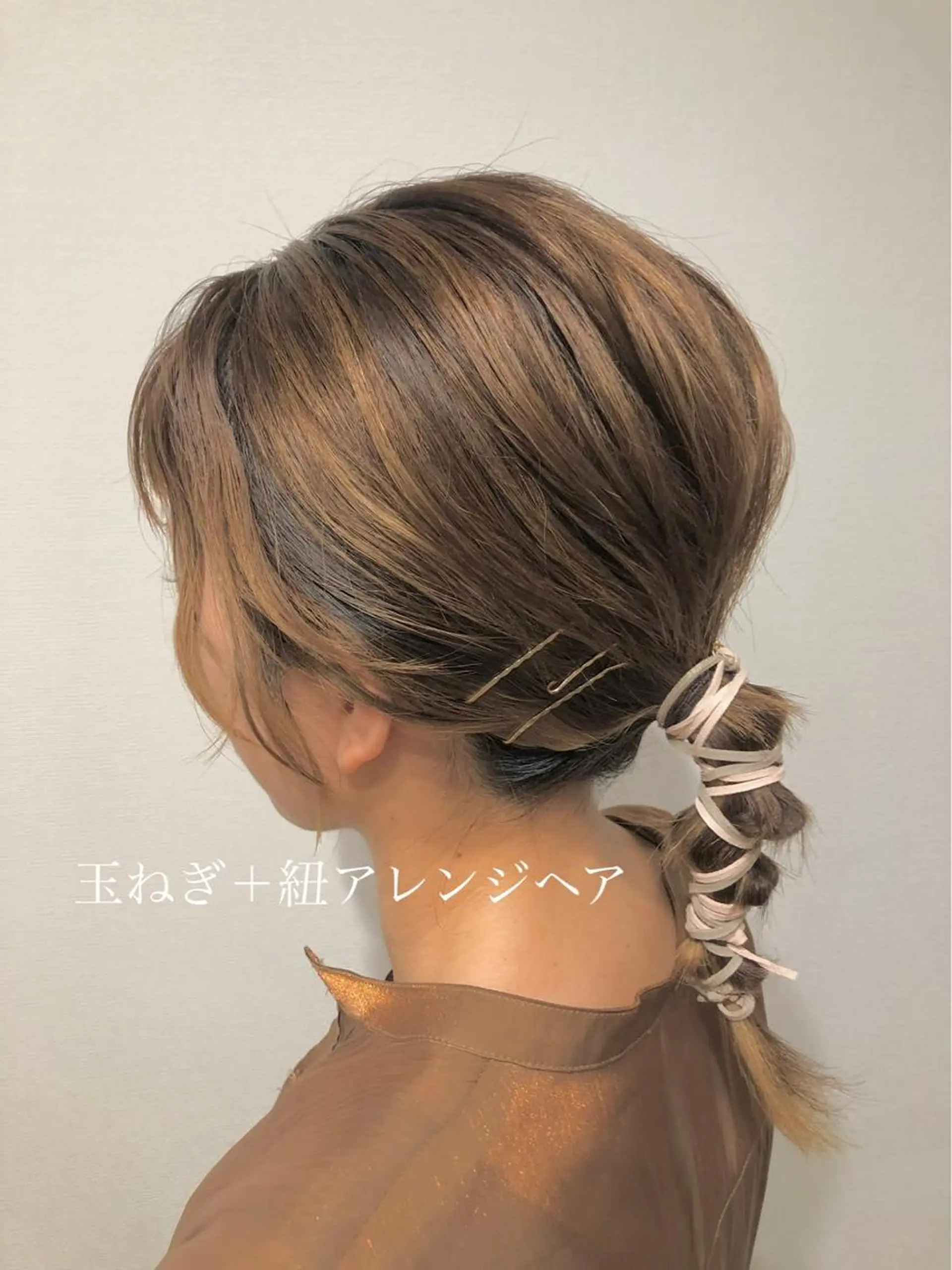 ミディアム ヘアアレンジ 玉ねぎヘアー 堀口 彩佳のヘアスタイル