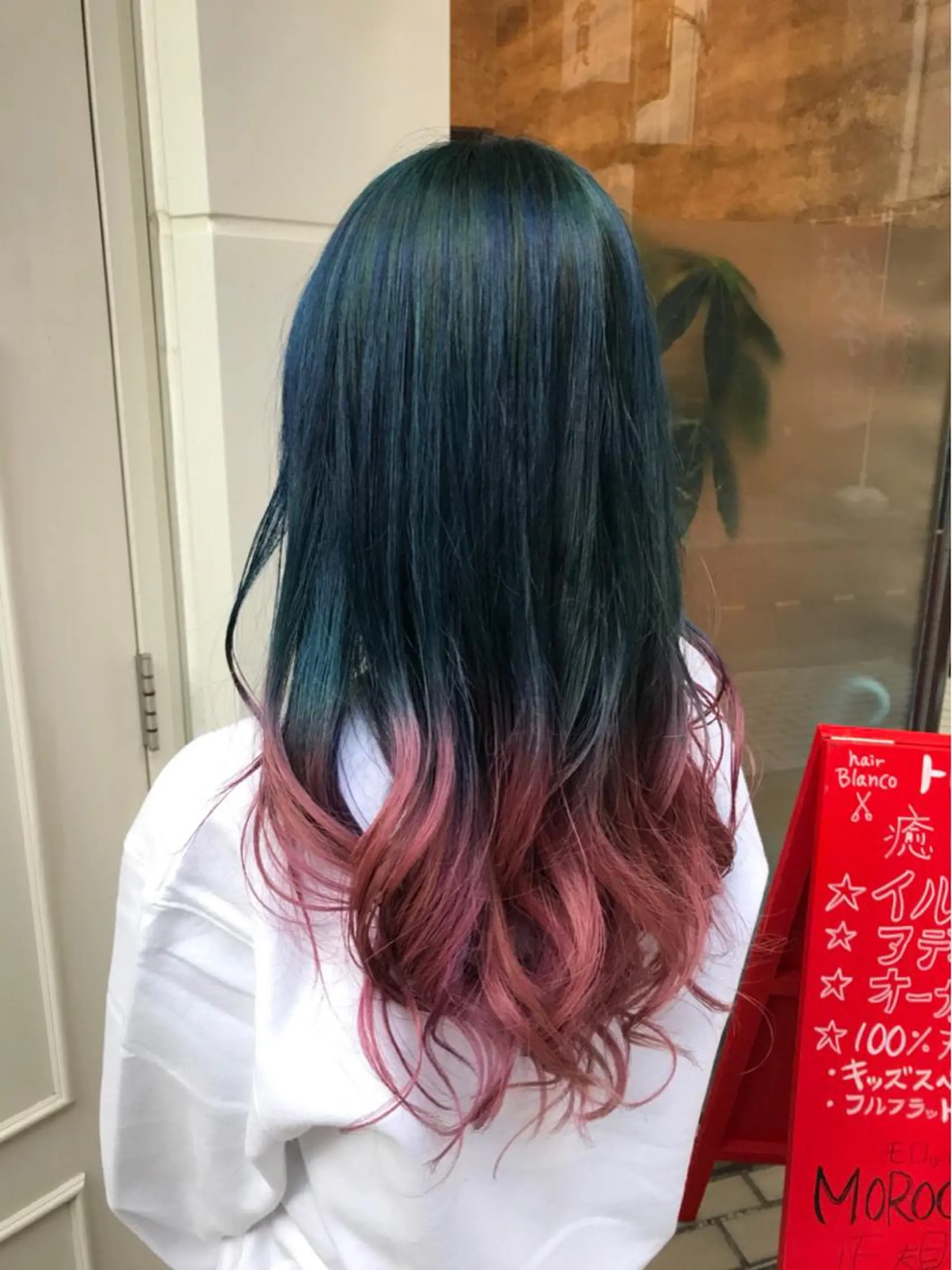 セミロング カラー ブルーカラー ネイビーカラー レッドカラー 💈Blanco💈 カラー&ケア🌈のヘアスタイル