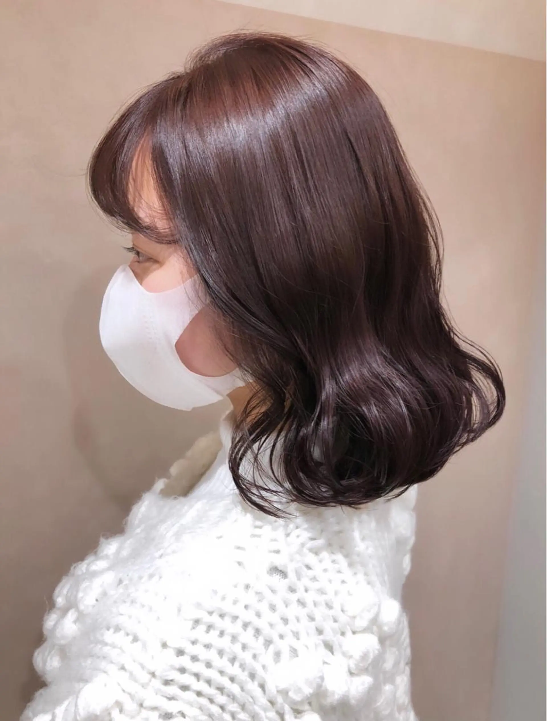 ミディアム カラー ヘアアレンジ ブリーチ ブリーチなしカラー 関谷 あいみのヘアスタイル