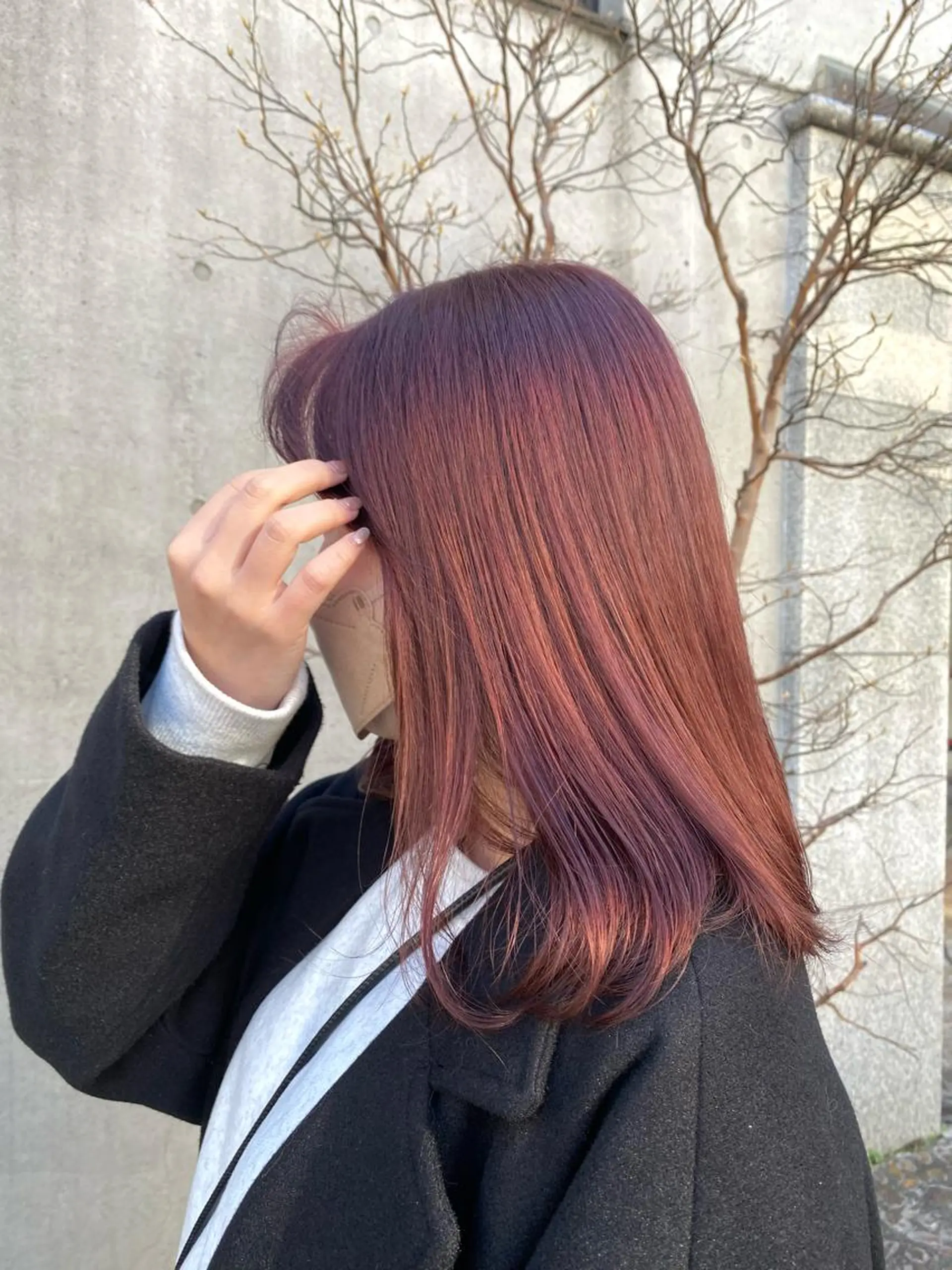 ミディアム カラー ブリーチ ダブルカラー ブリーチなしカラー ピンクカラー 🫶🏻桃果🫶🏿 只今休職中のヘアスタイル