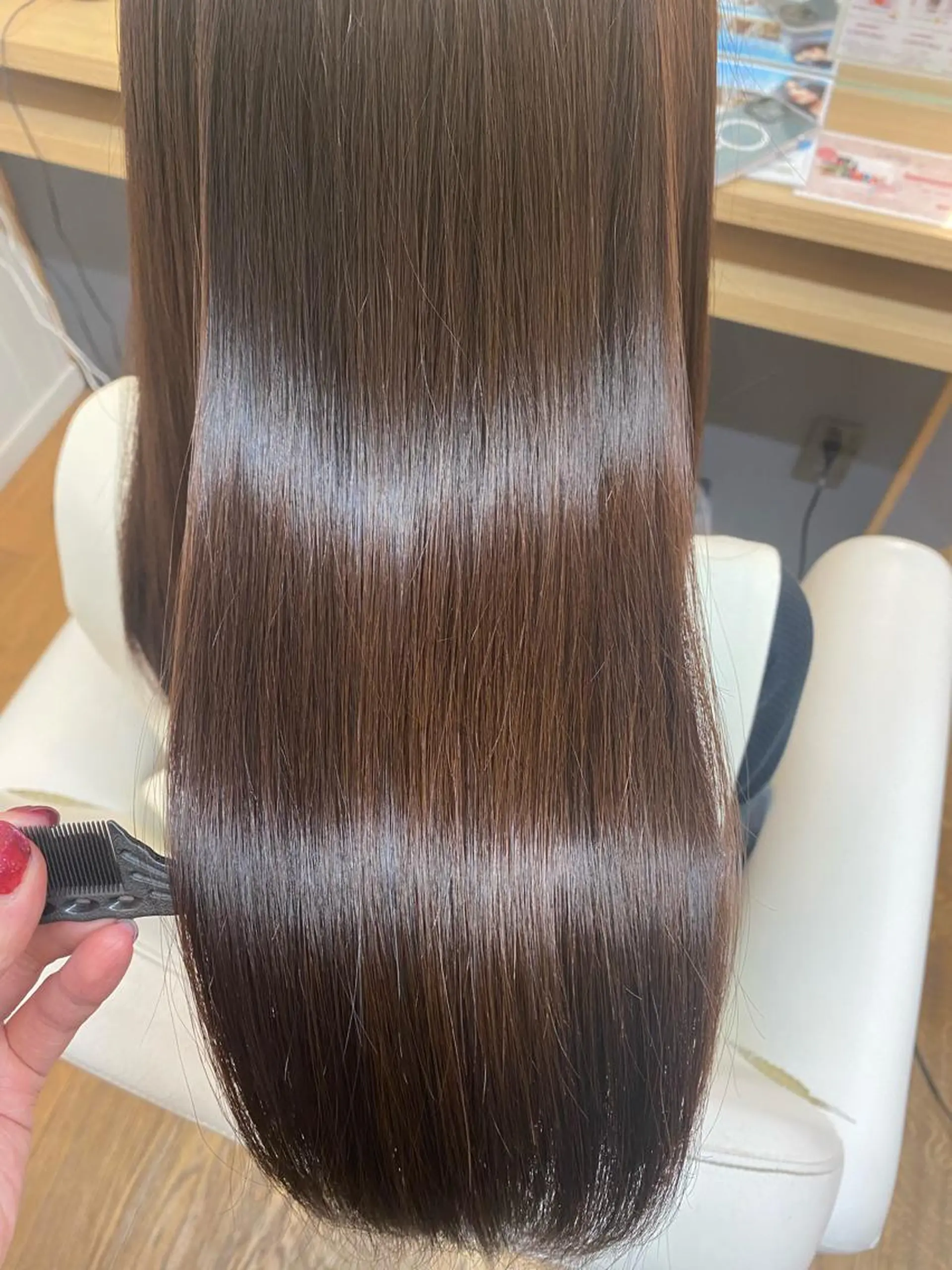 ロング 髪質改善 縮毛矯正 韓国ヘア sasugaのヘアスタイル