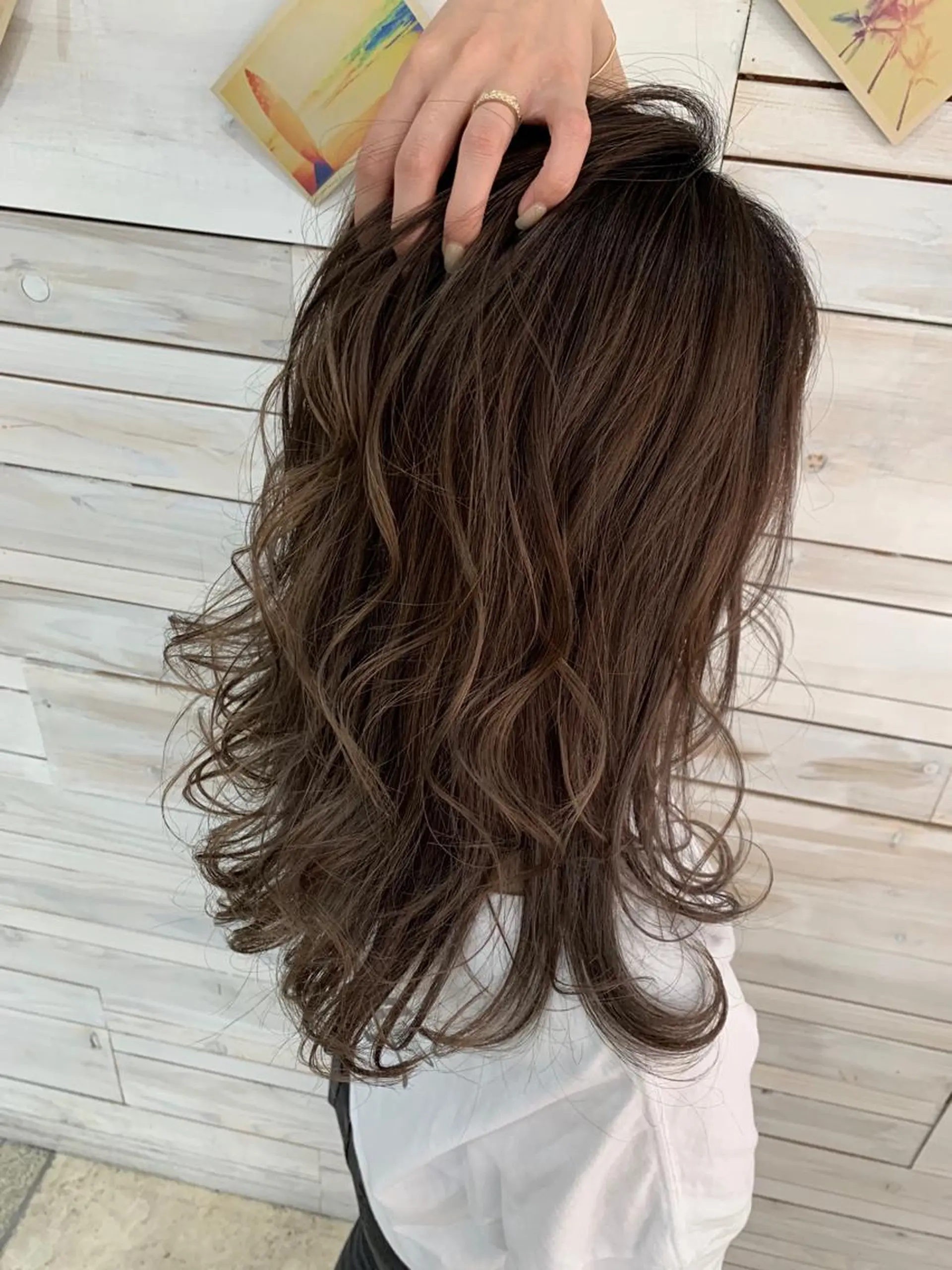 セミロング カラー ハッシュカット/ボブ /レイヤー/彩奈のヘアスタイル