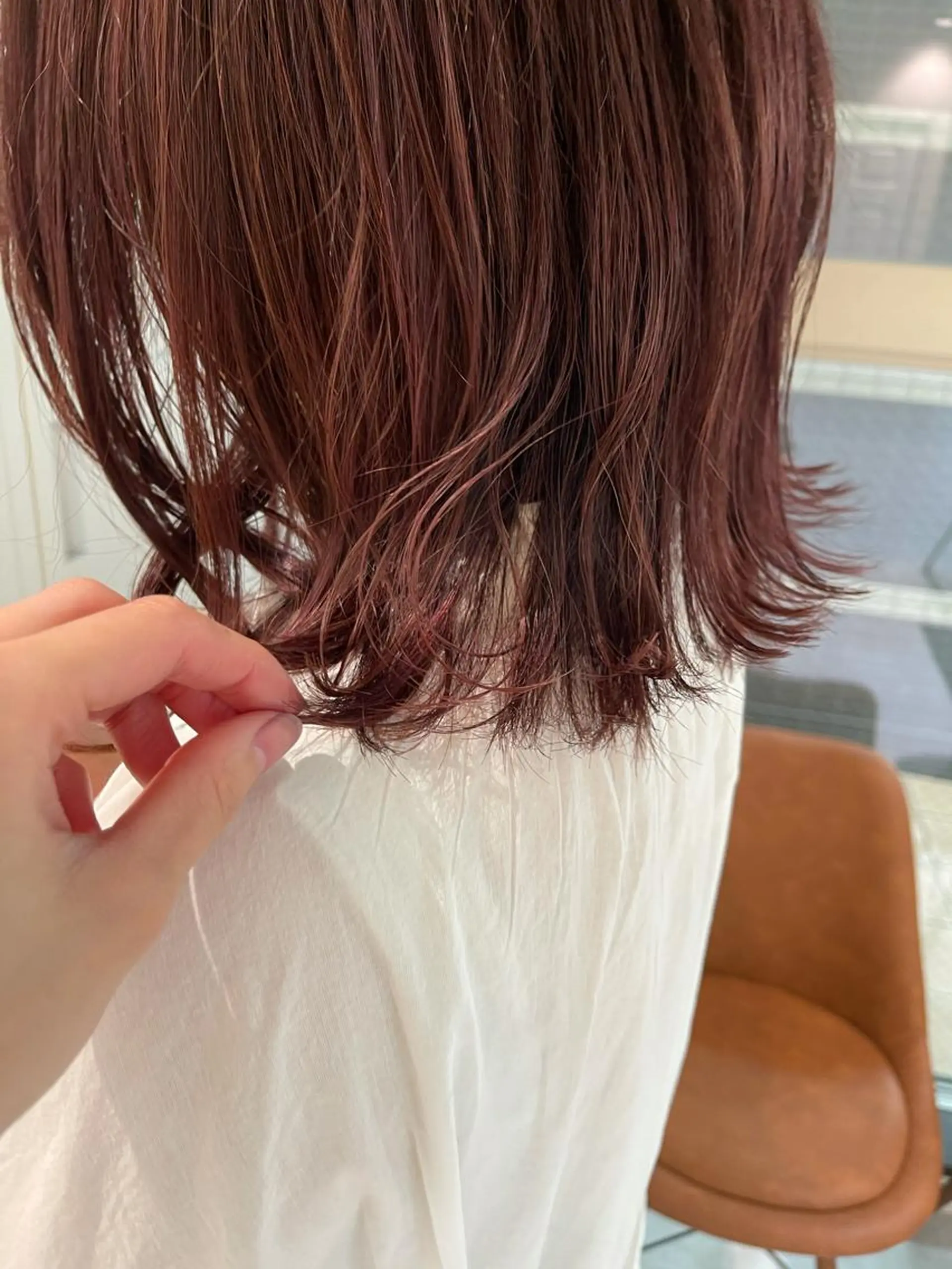 ミディアム カラー ハイライトカラー ピンクカラー ハイライト カット ヘアカラー トリートメント * 透明感カラー c h i h o *のヘアスタイル