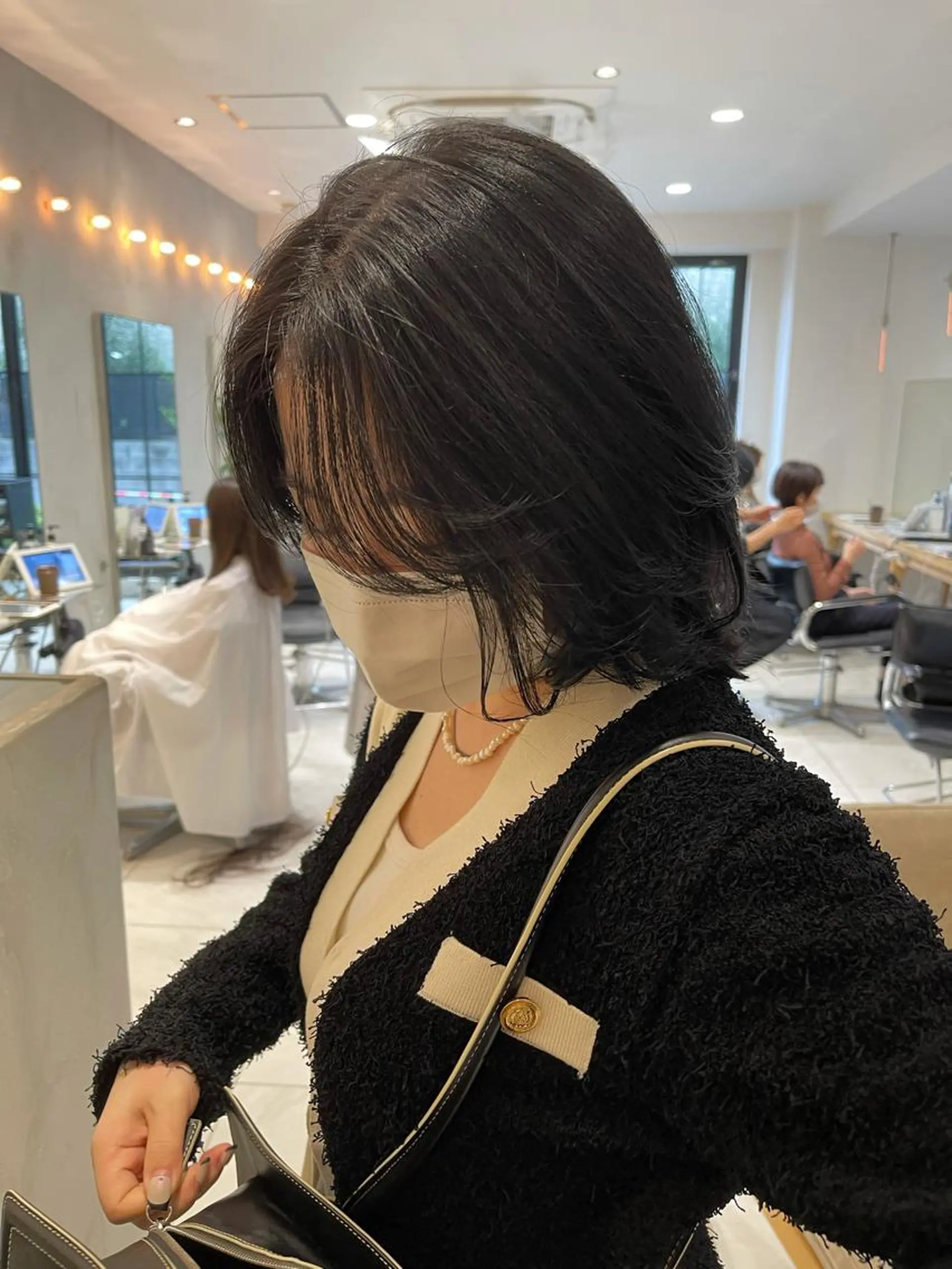 カラー ネイビーカラー カット ヘアカラー トリートメント ヘッドスパ ラベンダー/レイヤー カット🤎mamiのヘアスタイル