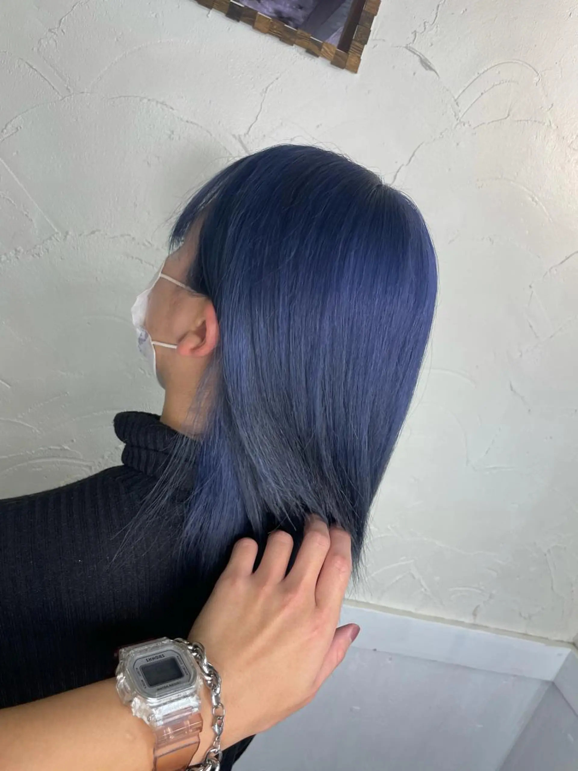ミディアム カラー ネイビーカラー シルバー 外国人風/ブリーチ 小泉じょうのヘアスタイル