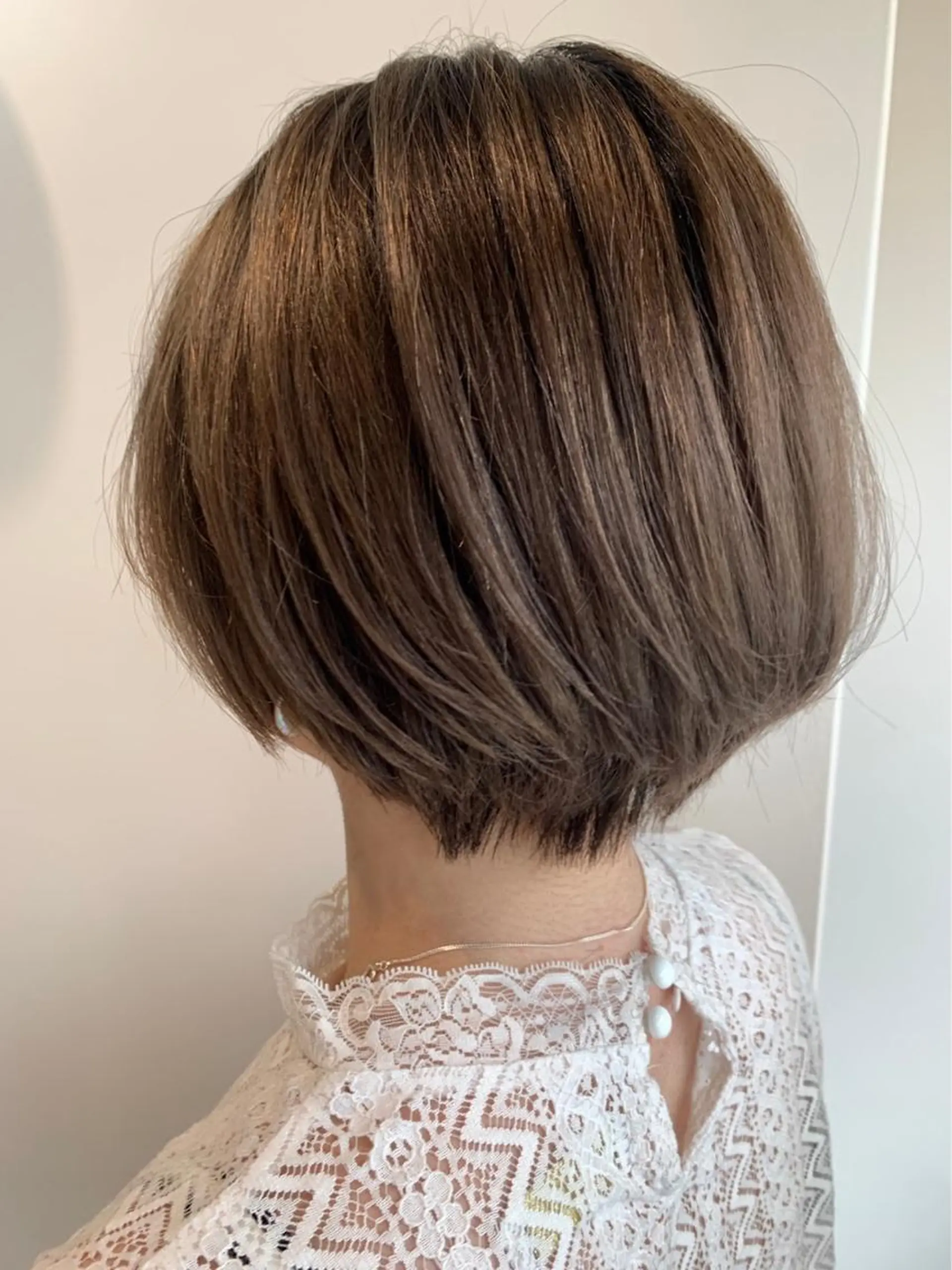 ショート カラー ショートボブ ベージュカラー ボブ ショートヘア カット ヘアカラー トリートメント Lien🌿Top Stylist沖田のヘアスタイル