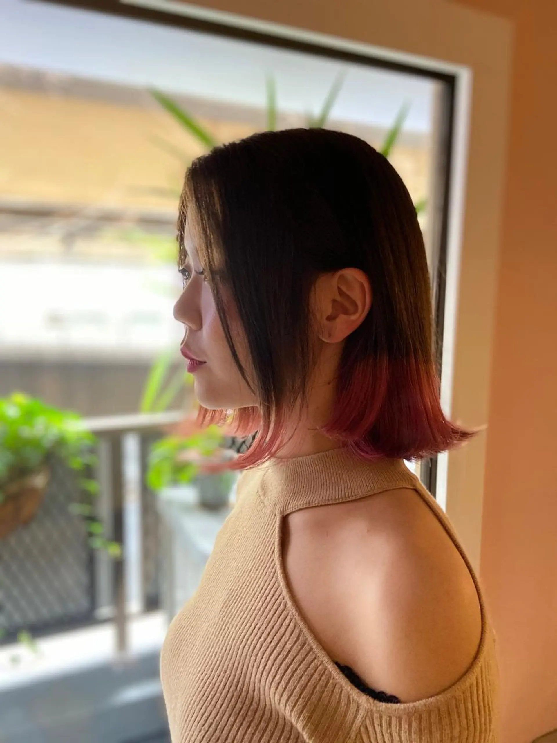 ミディアム カラー ツバサ 髪質改善のヘアスタイル