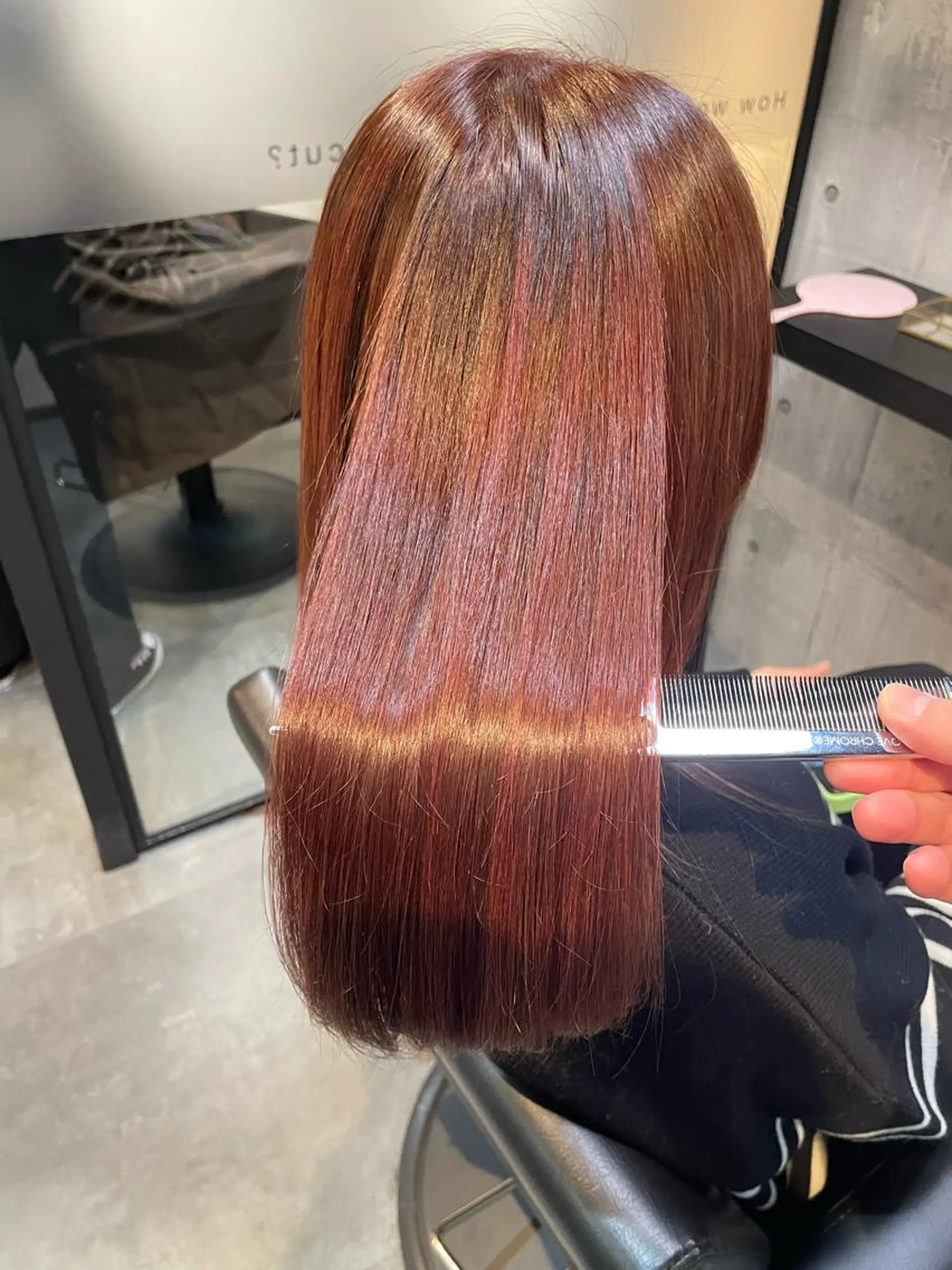 セミロング カラー ブリーチ ブリーチなしカラー カット ヘアカラー トリートメント 👑髪質改善カラー 中垣斗希のヘアスタイル