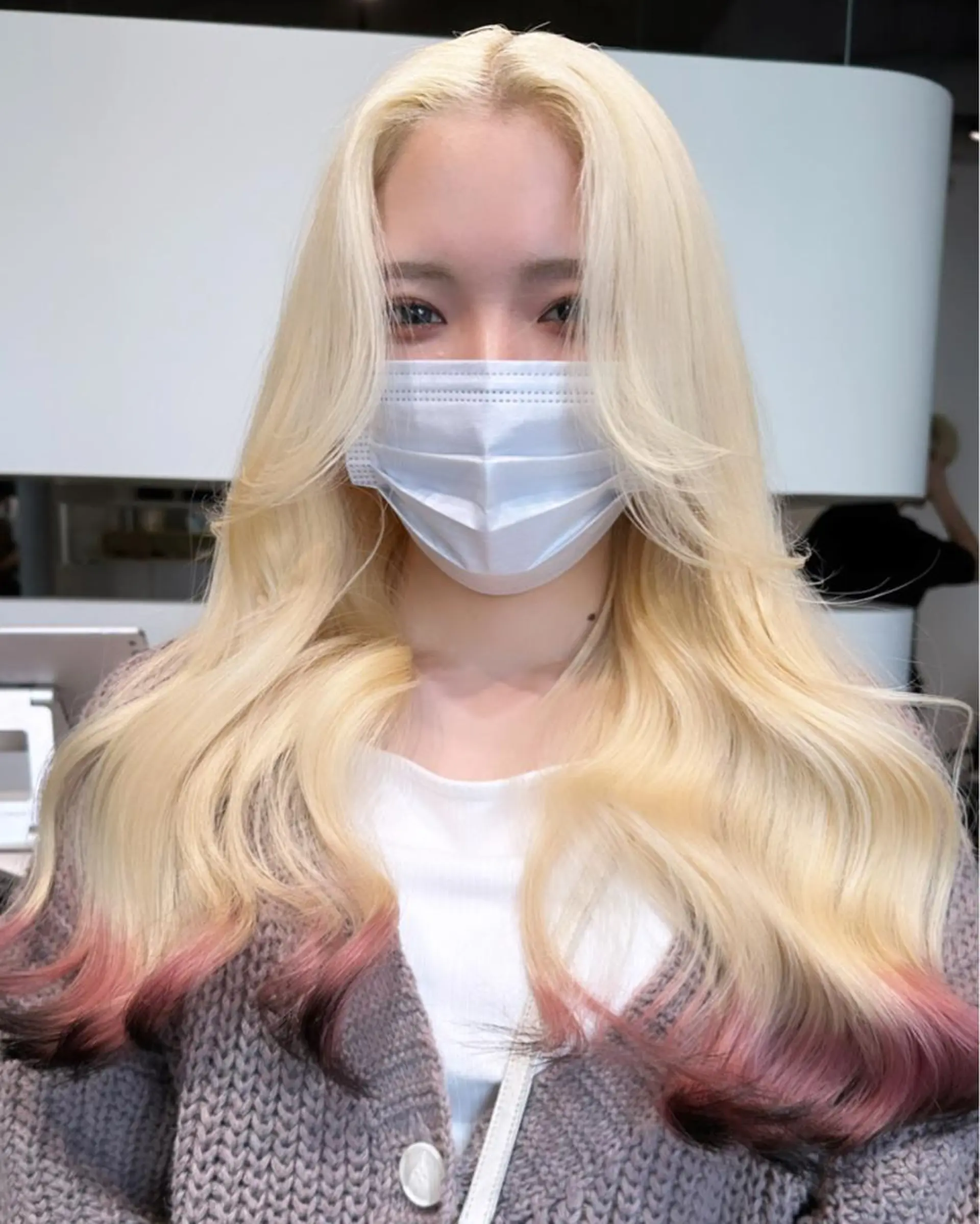 ロング カラー ヘアアレンジ ブリーチ ヘアカラー トリートメント MONIQA所属・🐲RYUKI メンズブリーチのヘアスタイル