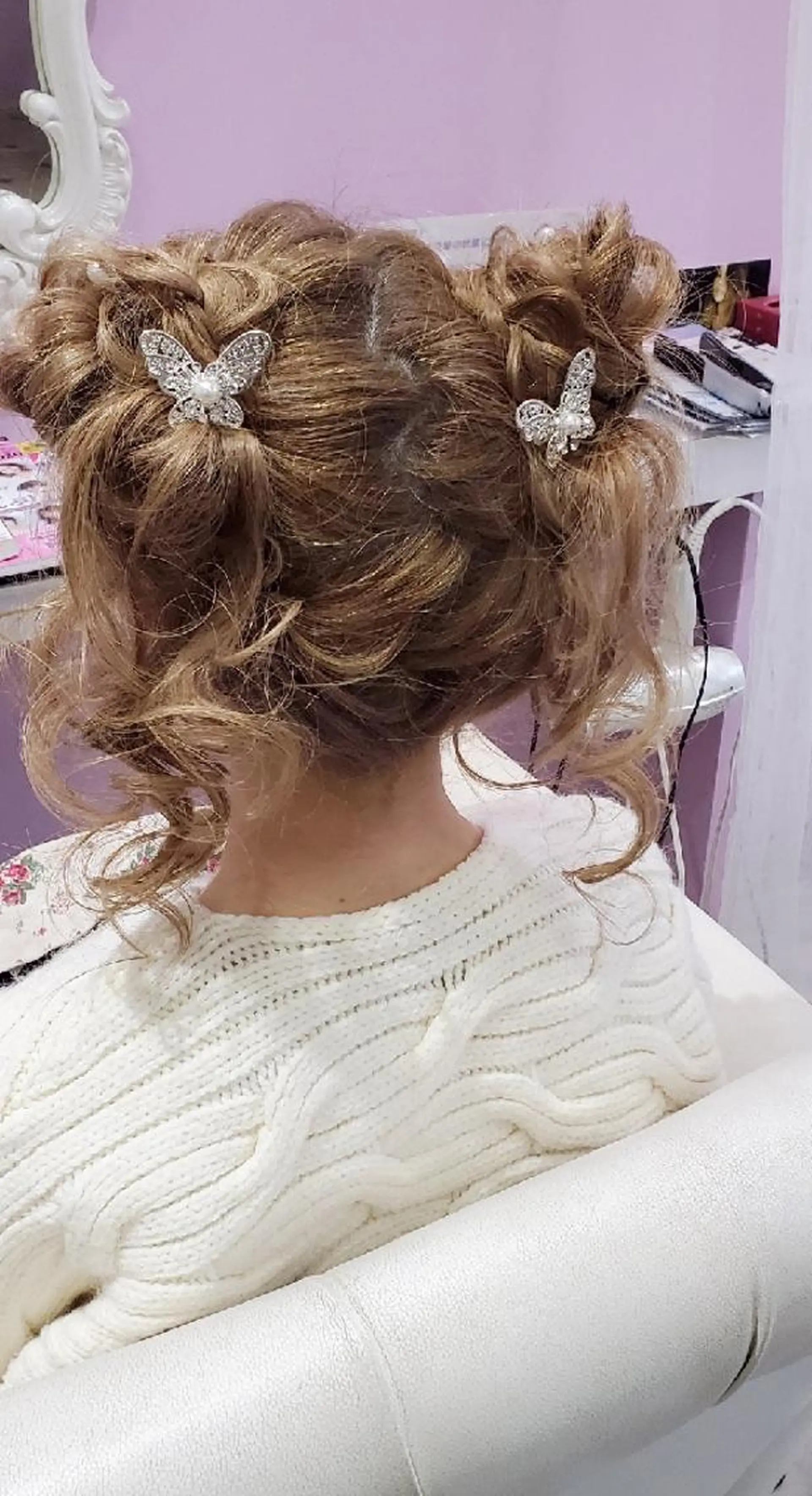ロング カラー ヘアアレンジ 成人式 卒業式のヘアスタイル ナカシマ  アユミのヘアスタイル