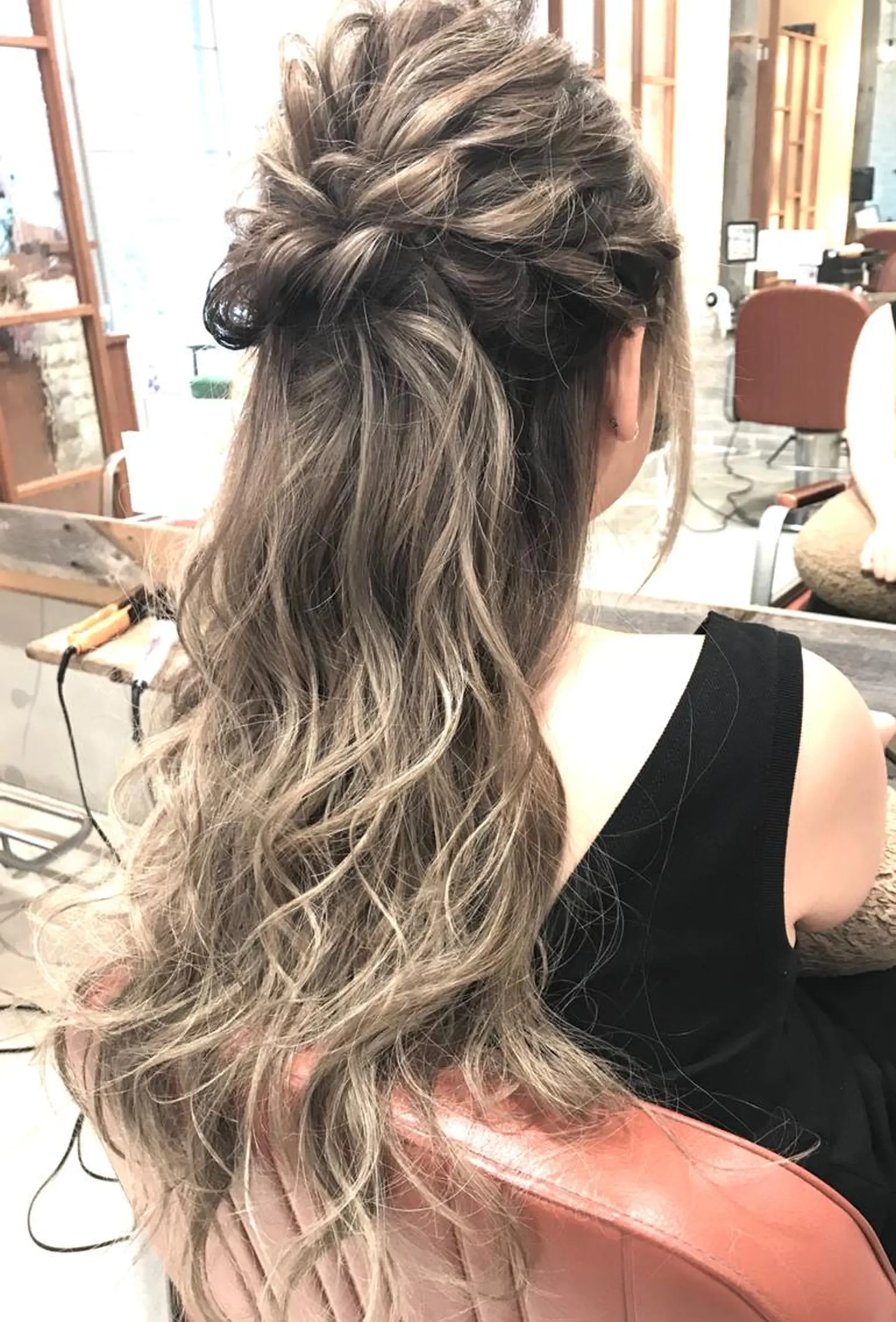 ロング カラー パーマ ヘアアレンジ 結婚式・ブライダル ボブ くせ毛 外国人風カラー 似合わせカット 増子 幹樹のヘアスタイル