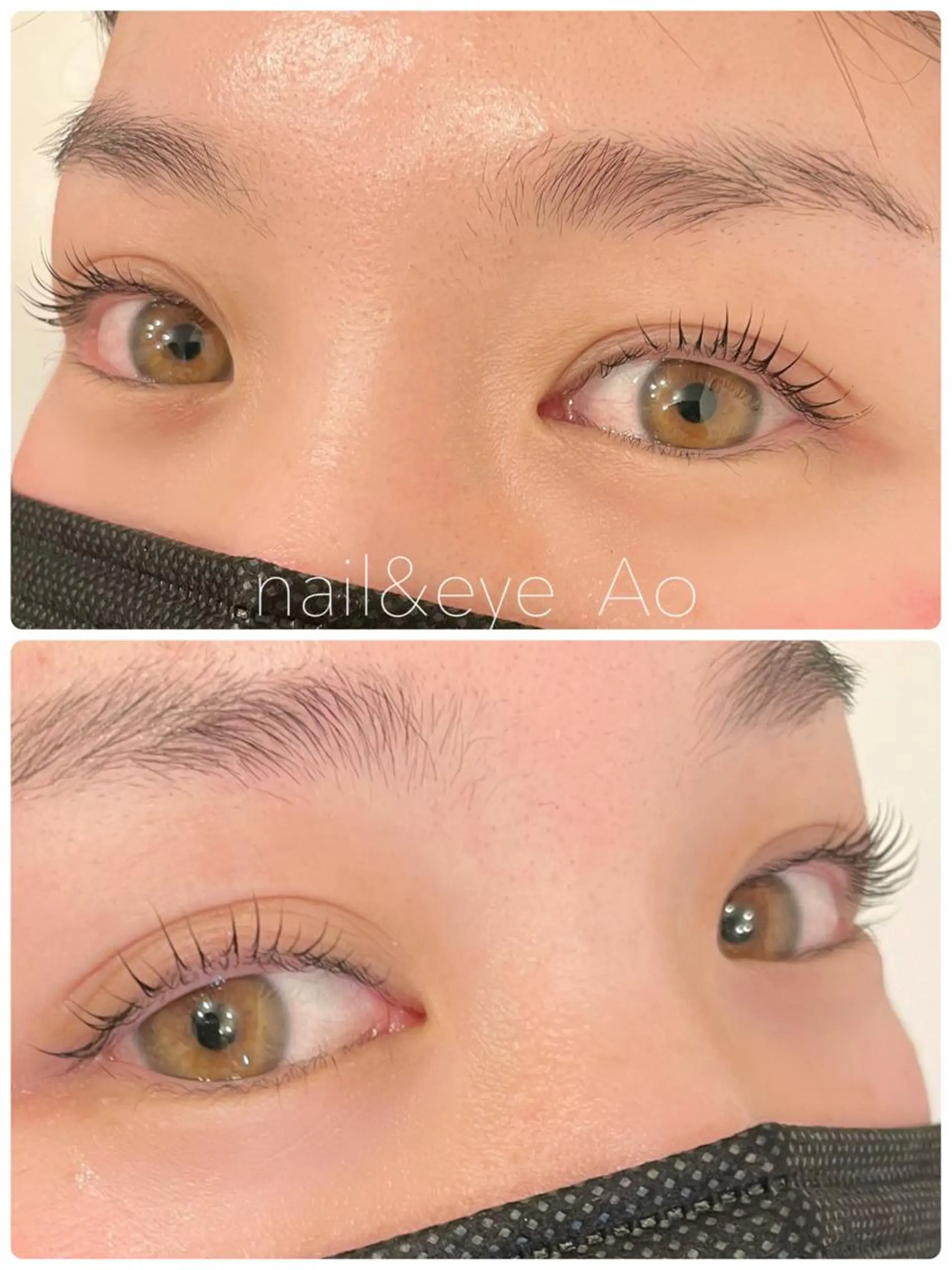 ミディアム カラー パーマ ヘアアレンジ メンズ キッズ ネイル マツエク・マツパ アイブロウ ナチュラル マツパ nail&eye Aoのマツエク・マツパデザイン