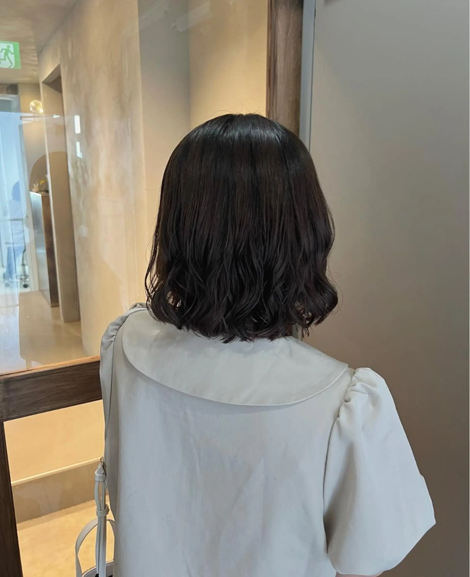 ミディアム カラー パーマ 【arc】akane オリーブ/ベージュのヘアスタイル