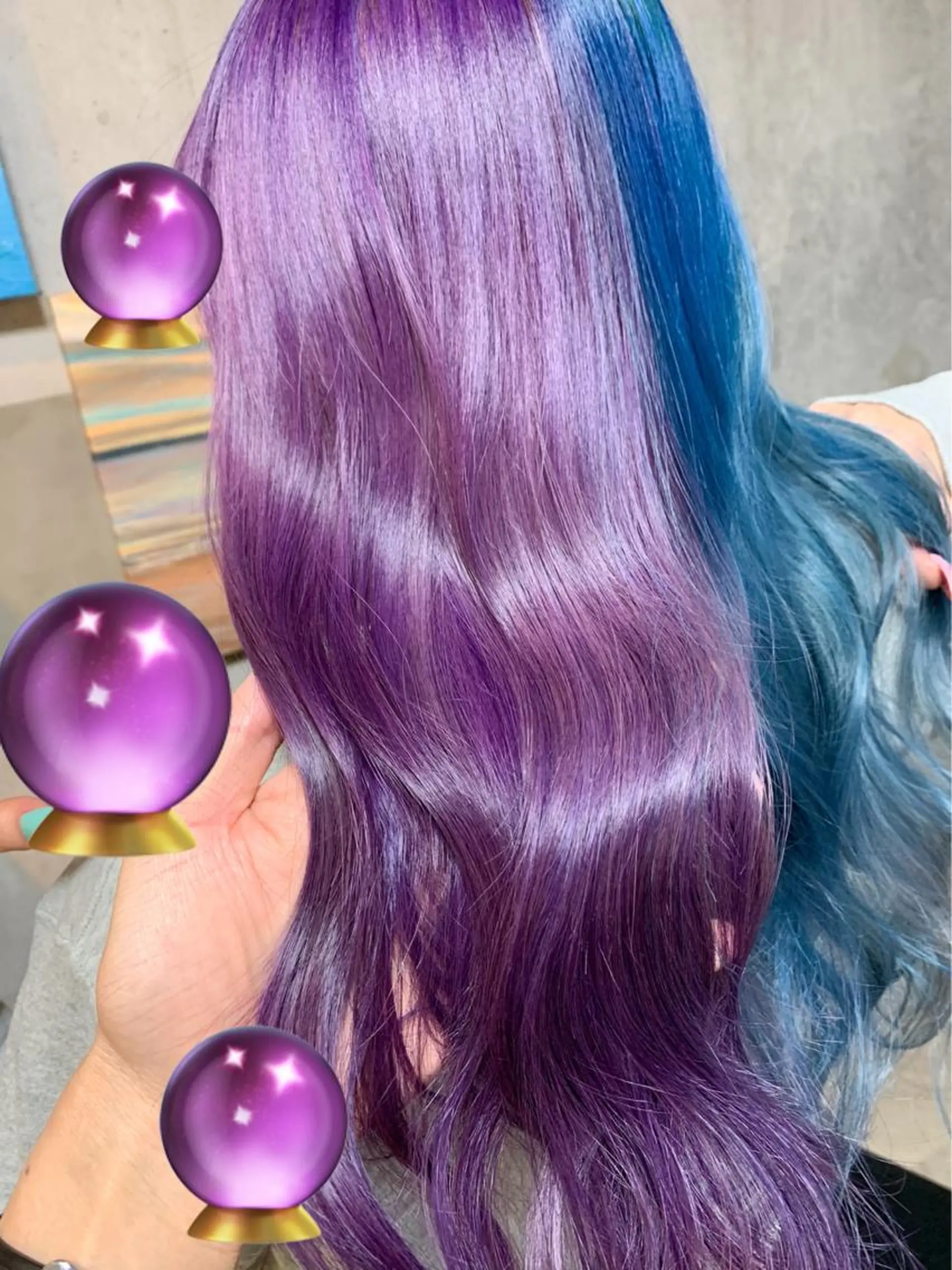 ロング カラー ブルーカラー パープルカラー Beach private salon所属・Beach 代表 KENTAのヘアスタイル