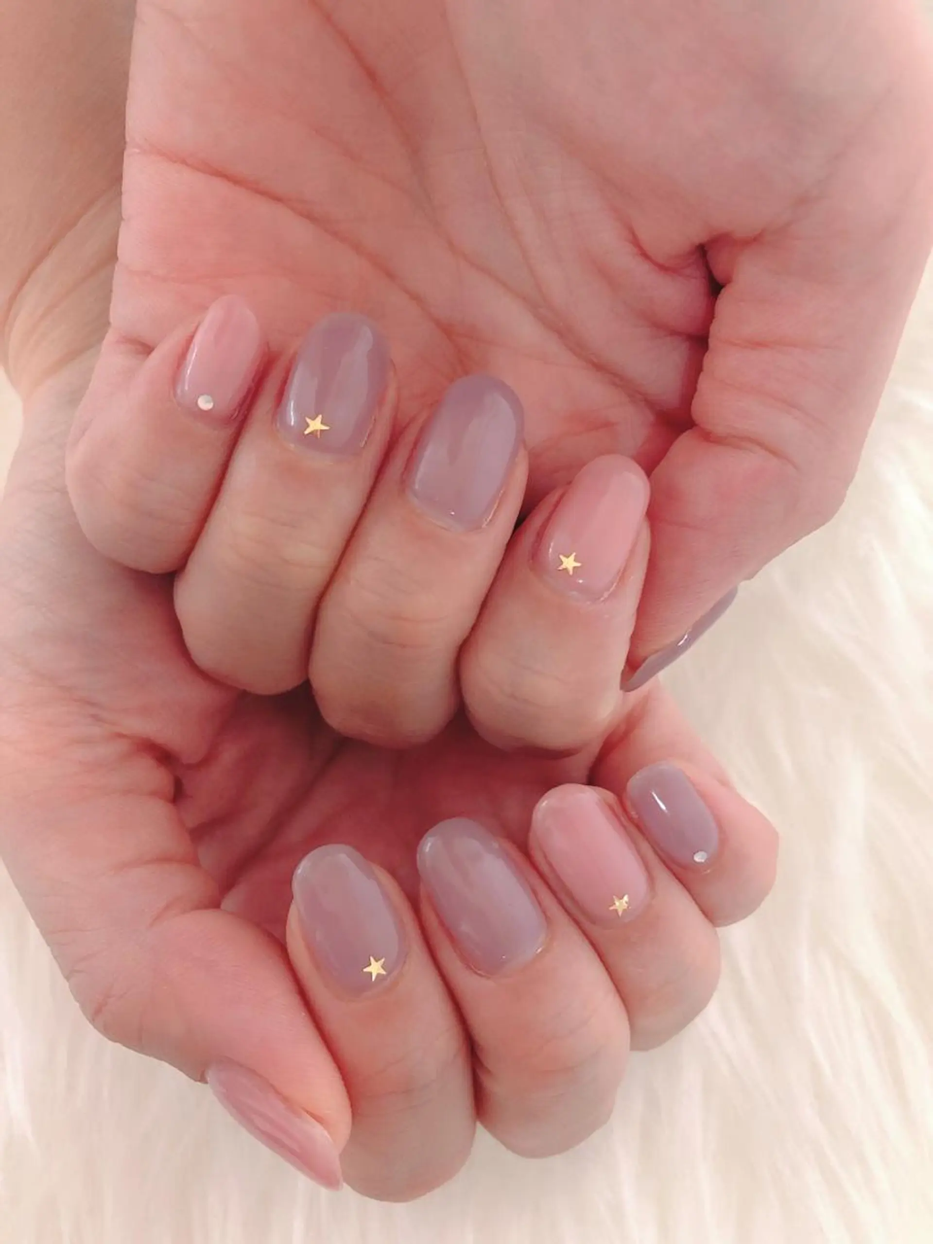 ネイル ワンカラーネイル ストーンネイル kiki nail 二子玉川のネイルデザイン