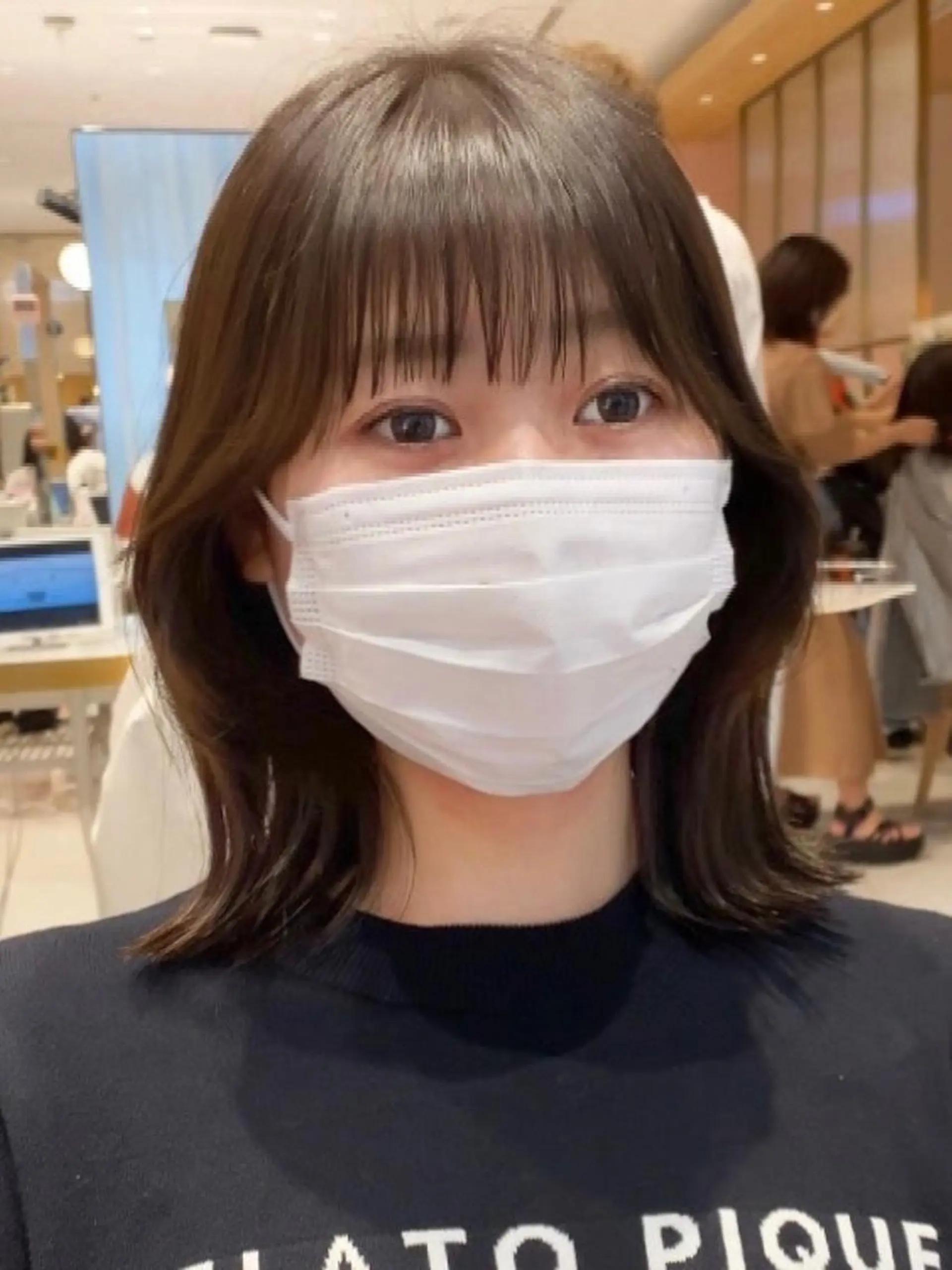 ミディアム カラー パーマ ヘアアレンジ カット ヘアカラー トリートメント ヘアセット 小野寺瑞希 /最小顔カットのヘアスタイル