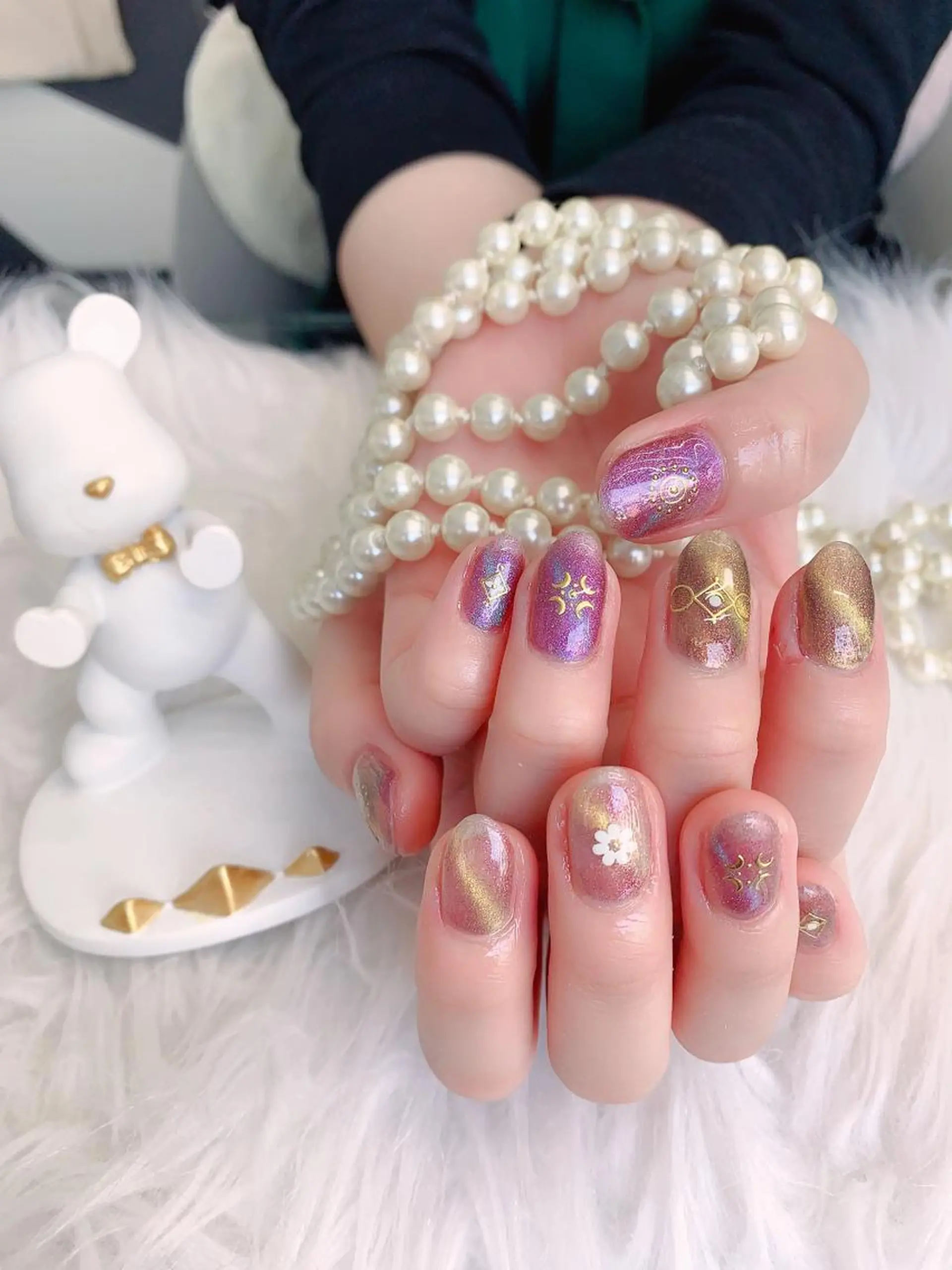 ネイル ハンドネイル ネイルサロンAiri 長さ出し·シンプルのネイルデザイン
