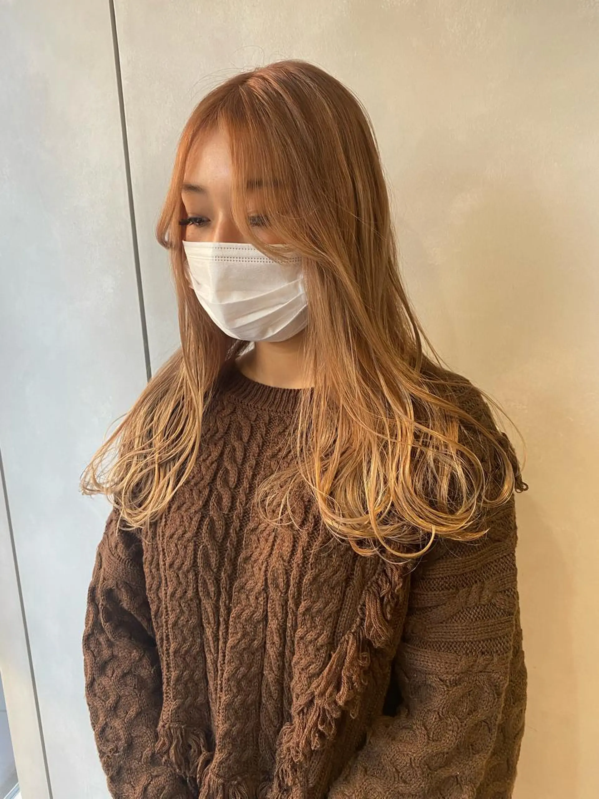 セミロング カラー nishido ハイライト/メンズのヘアスタイル