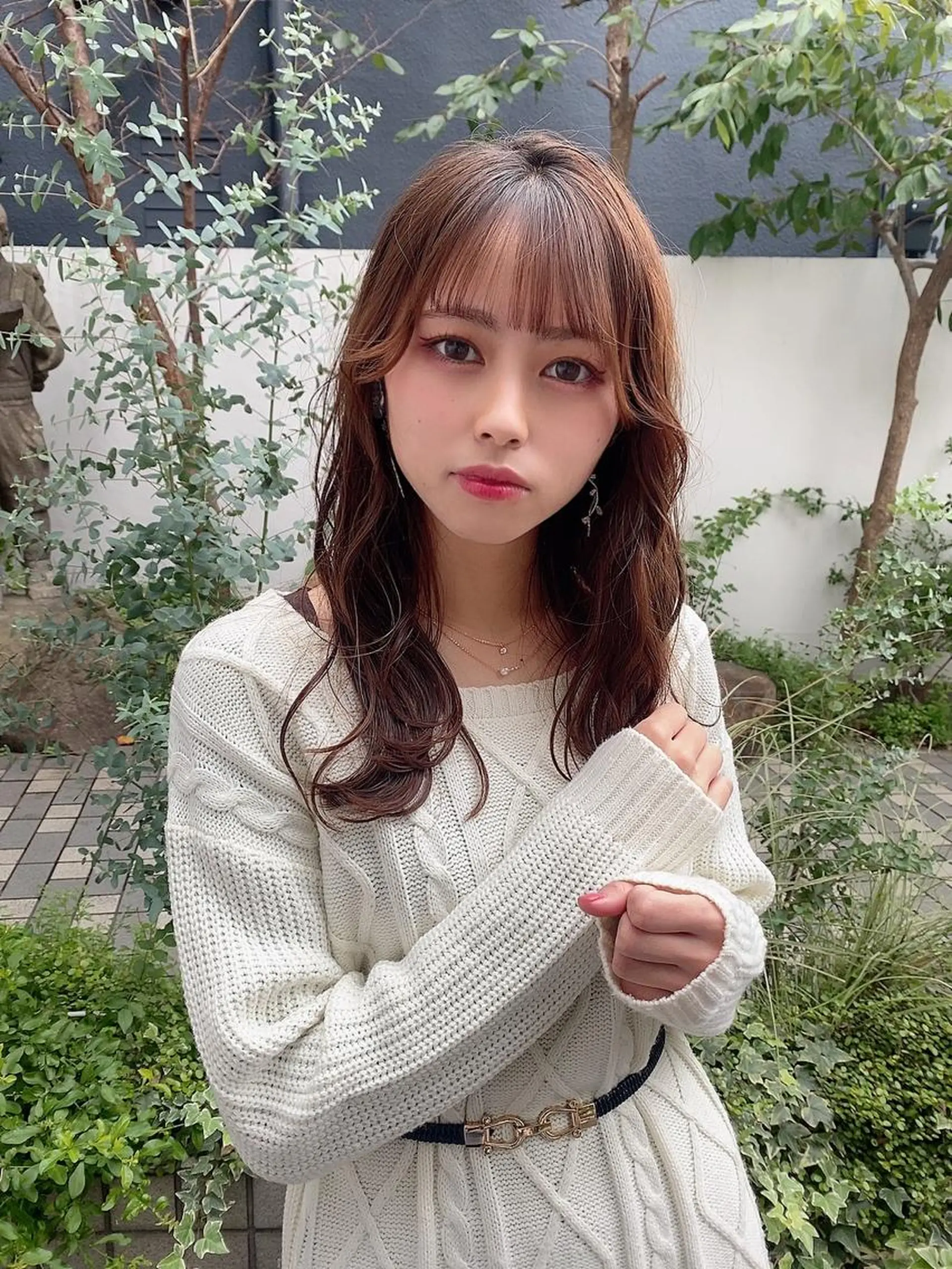セミロング カラー カット ヘアカラー 髙橋 優菜のヘアスタイル