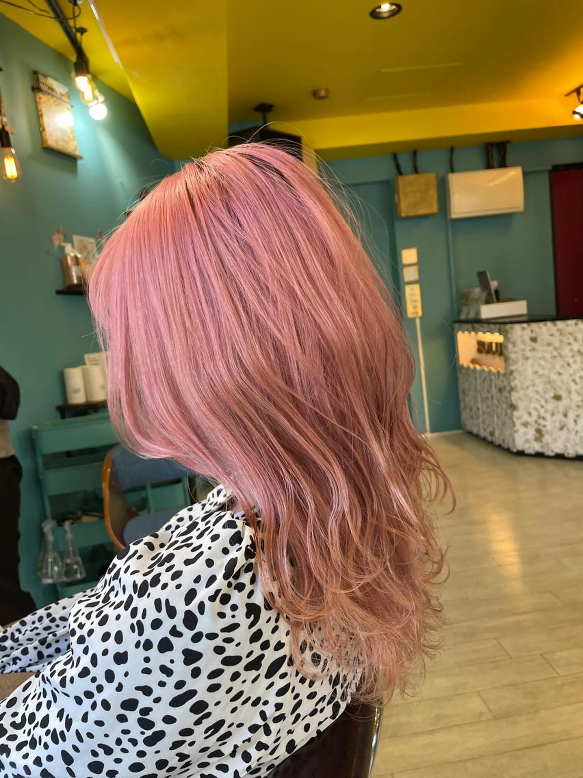 ロング カラー ベージュカラー ピンクカラー ピンクベージュ ヘアカラー トリートメント Share  Salon  Reco【GARDEN】所属・末石 智のヘアスタイル