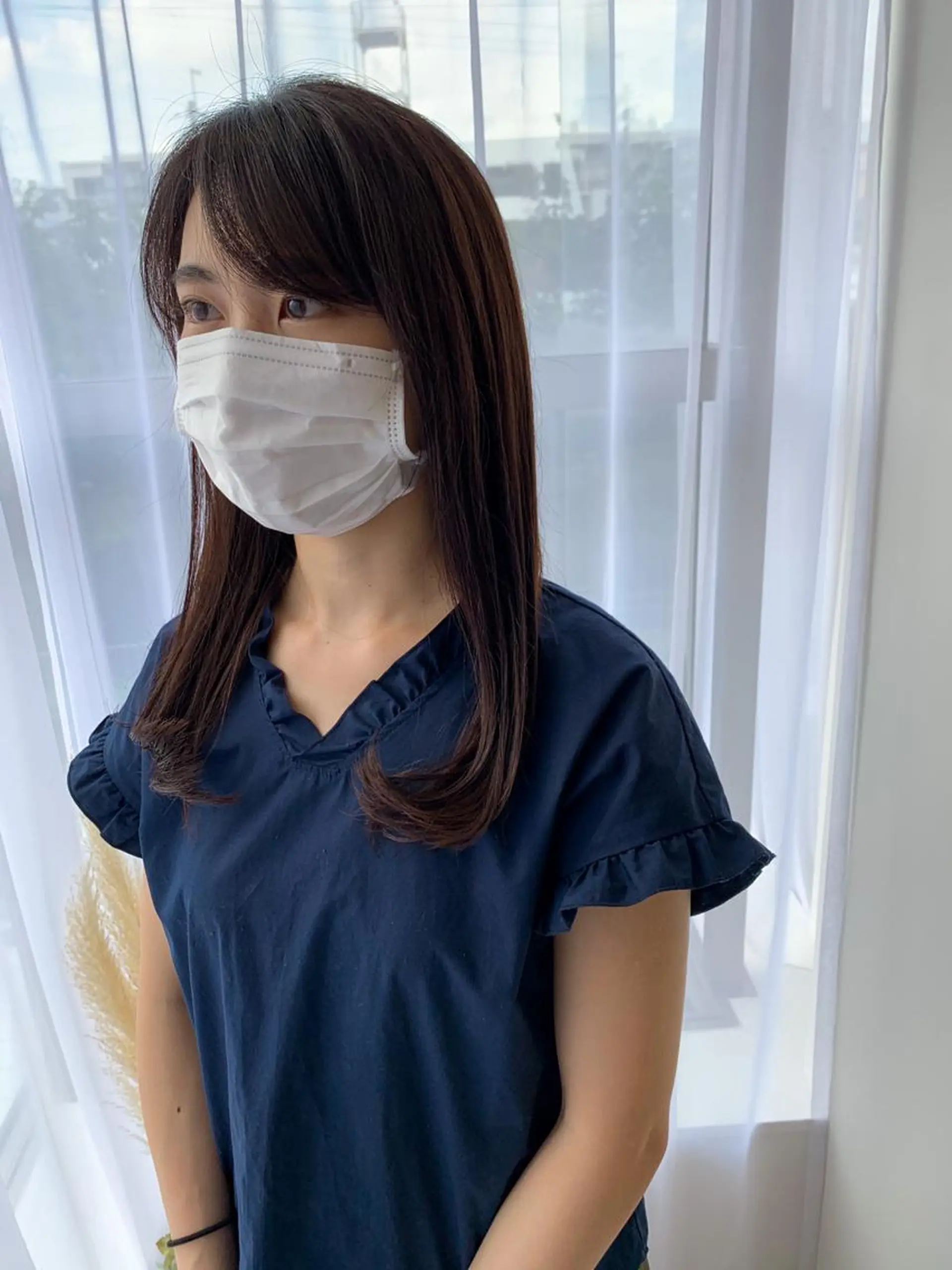 ロング カラー アッシュ ブリーチ ケアブリーチ 透明感カラー ダブルカラー モリシュンスケ /レイヤー/髪質改善のヘアスタイル