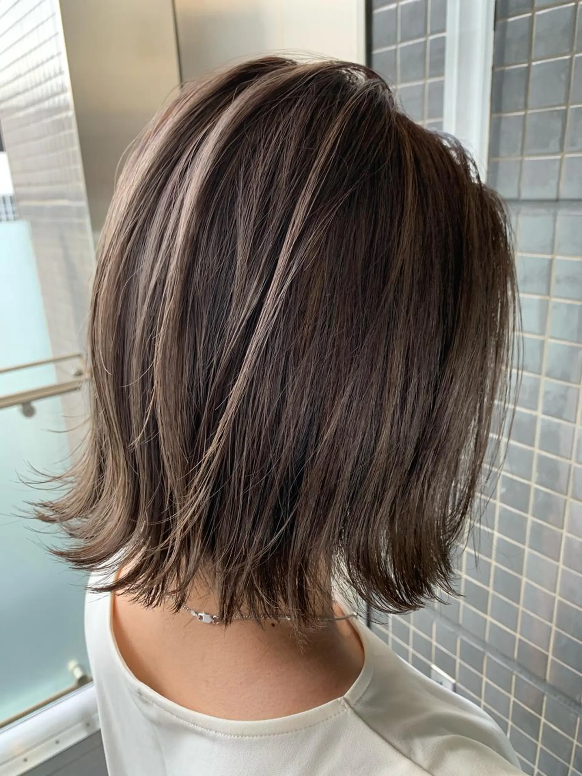 ショート カラー バレイヤージュ レイヤーカット 髪質改善サロン 心斎橋ARCHEのヘアスタイル