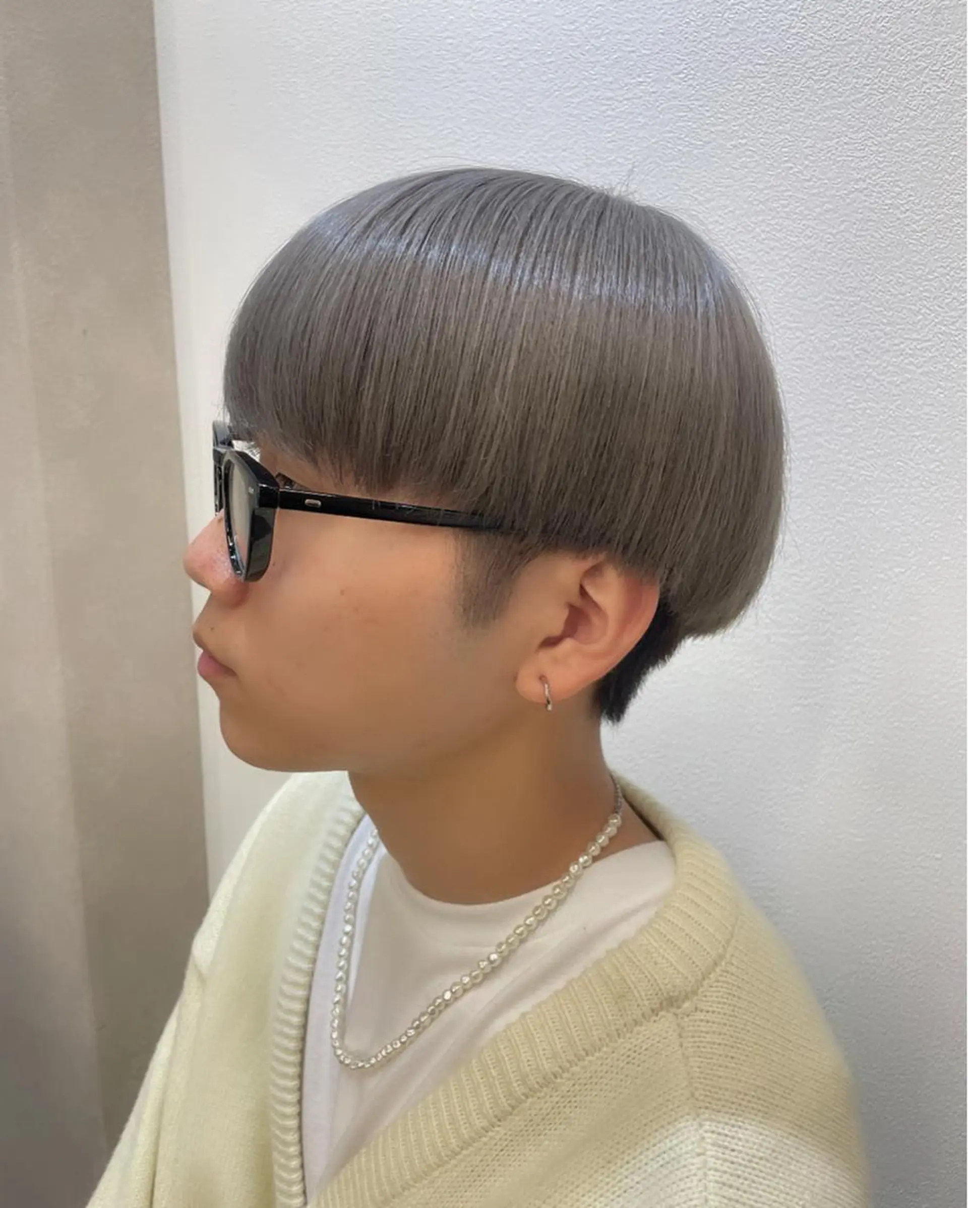 ショート カラー メンズ まいか🤎髪質改善 ミルクティーボブ🎀のヘアスタイル