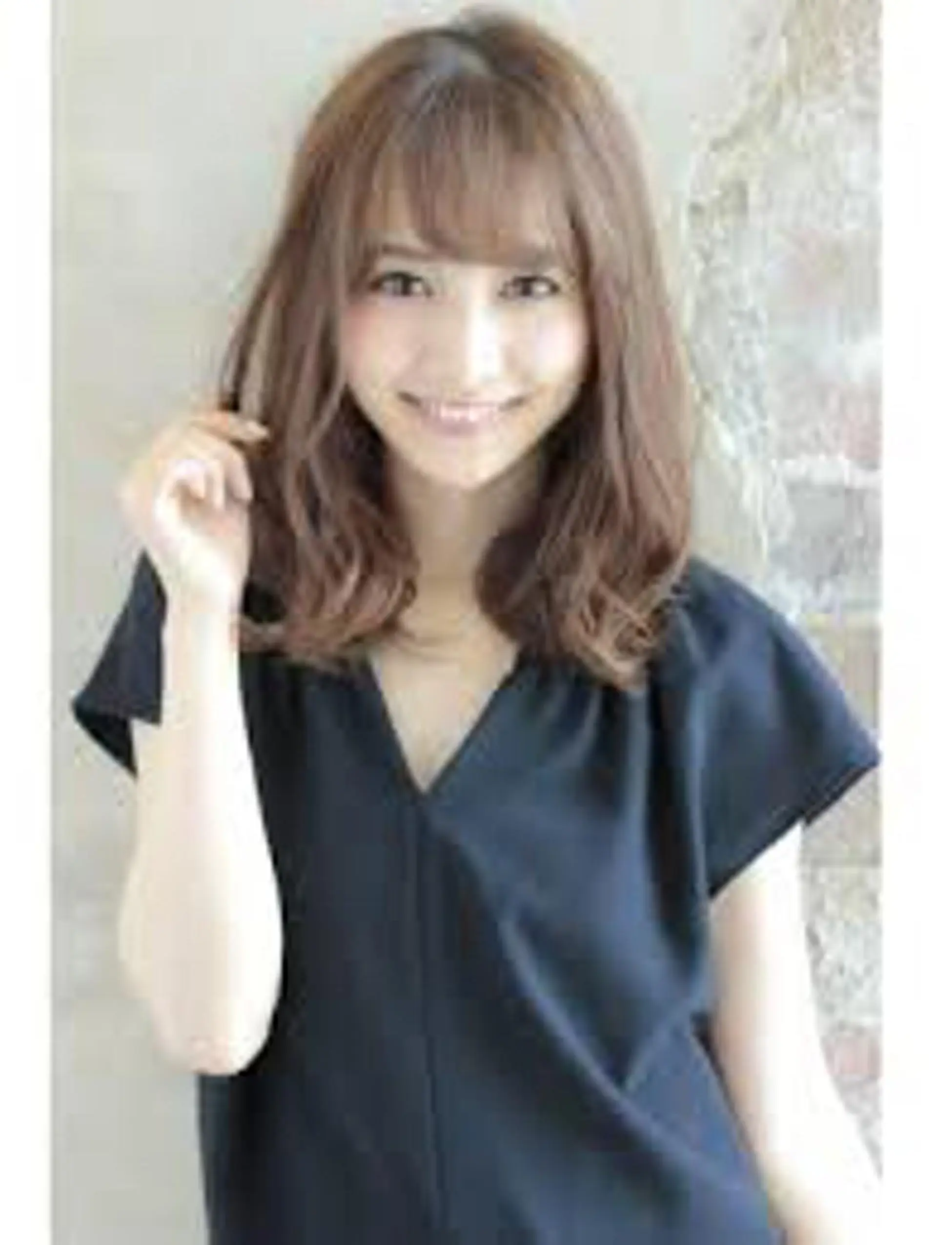 セミロング カラー カット パーマ トリートメント 前井 正人のヘアスタイル