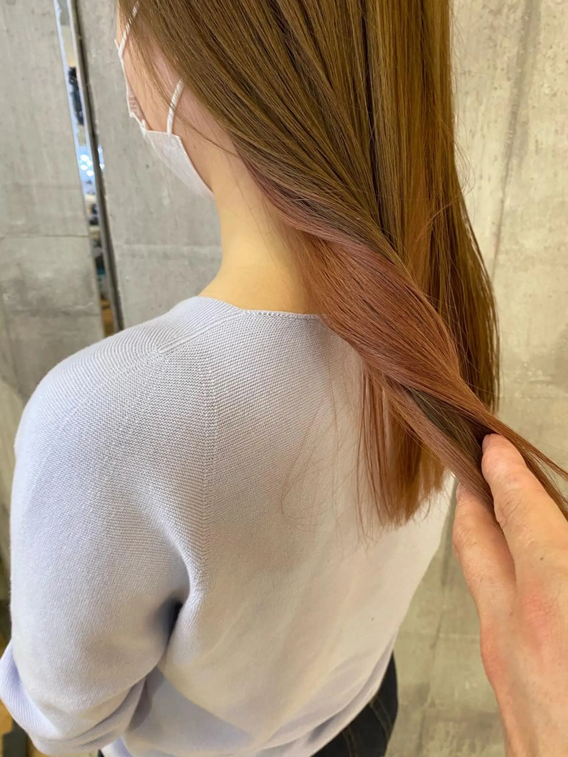 ミディアム カラー カット ヘアカラー トリートメント 髪質改善ｶﾗｰ ｹｱﾌﾞﾘｰﾁ/ﾀﾑのヘアスタイル