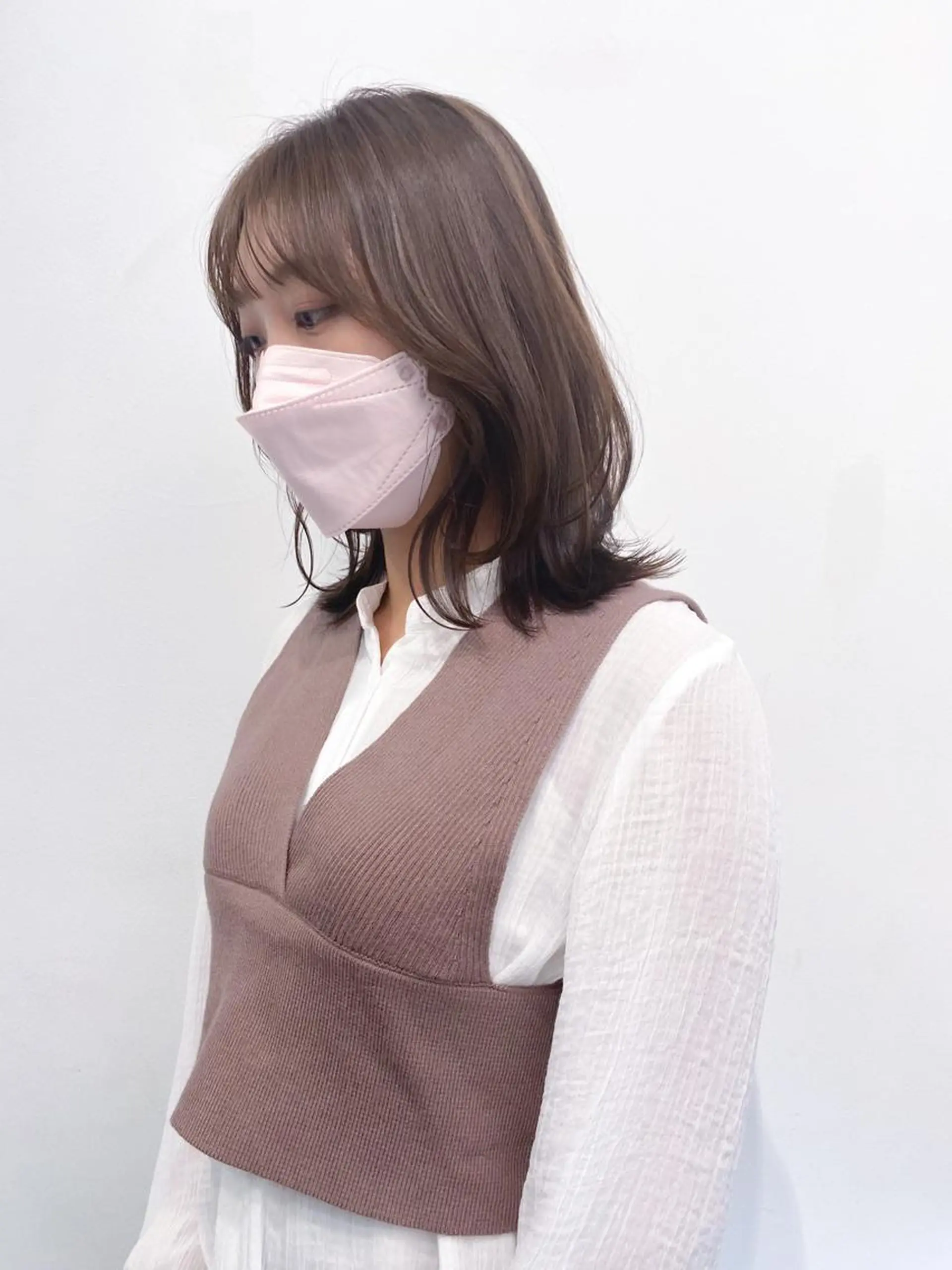 ミディアム カラー THE DAY所属・AKI HASHIMOTOのヘアスタイル