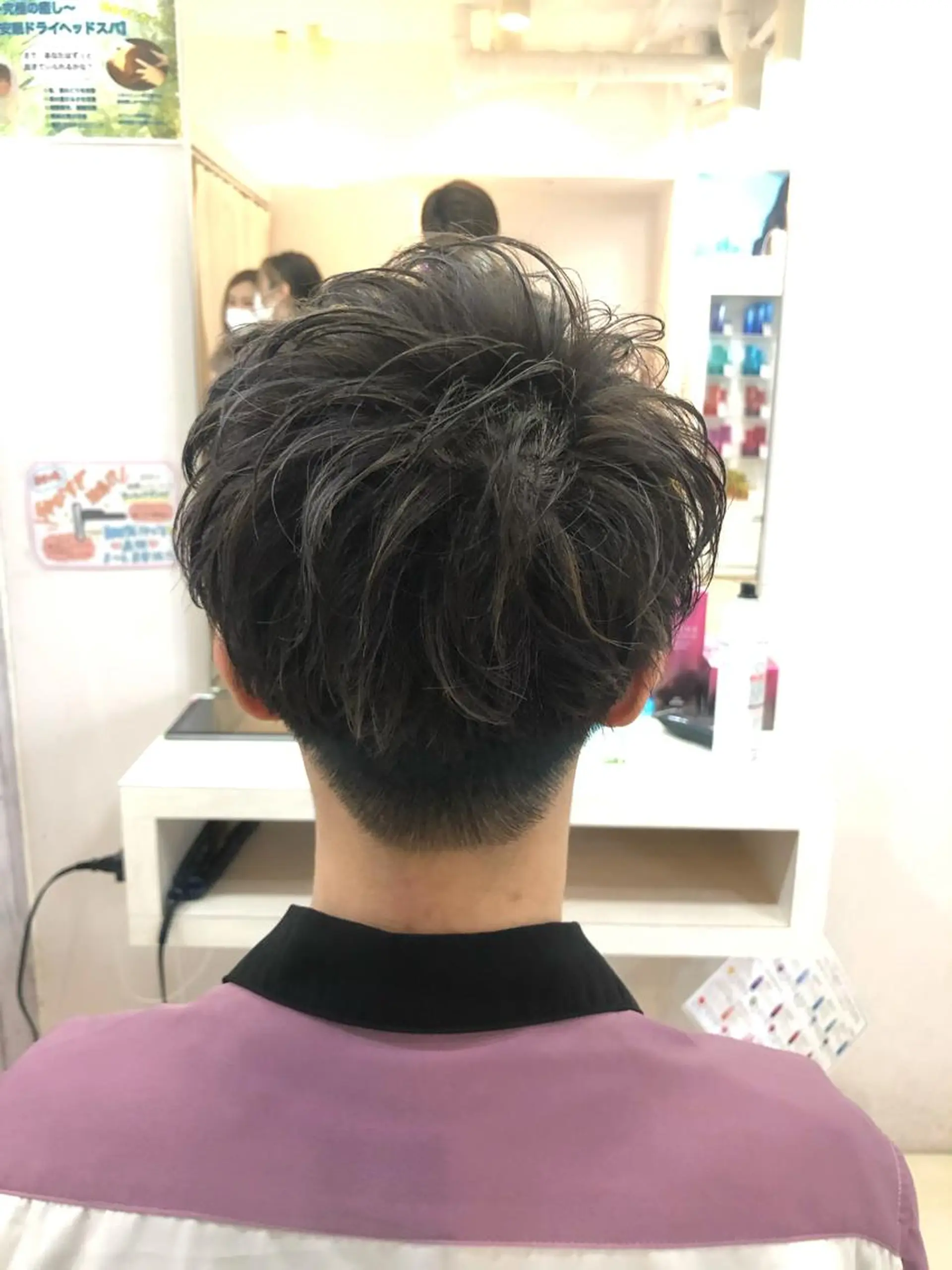 ショート カラー メンズ メンズハイライト マッシュ ハイライトカラー ハイライト カット ヘアカラー 髪質改善× レイヤーカット溝江のヘアスタイル