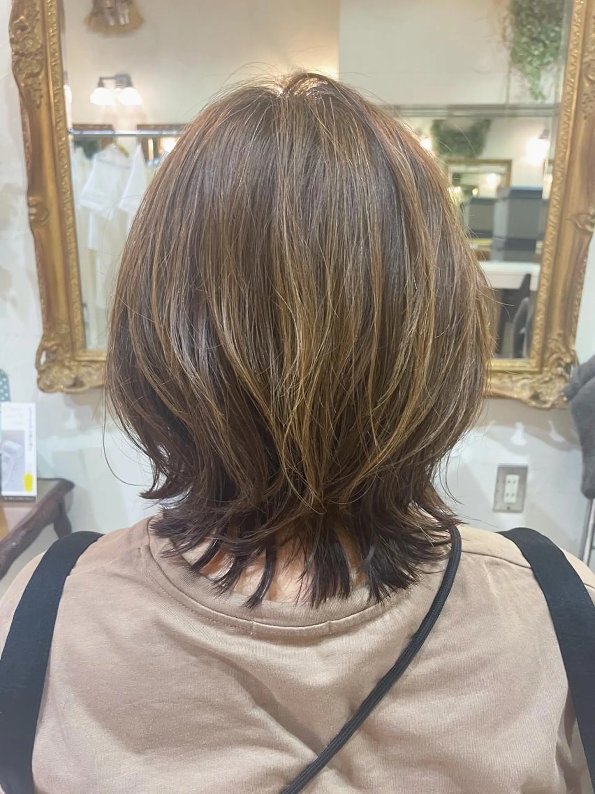 ミディアム カラー パーマ Of　HAIR所属・外山 なつ美のヘアスタイル