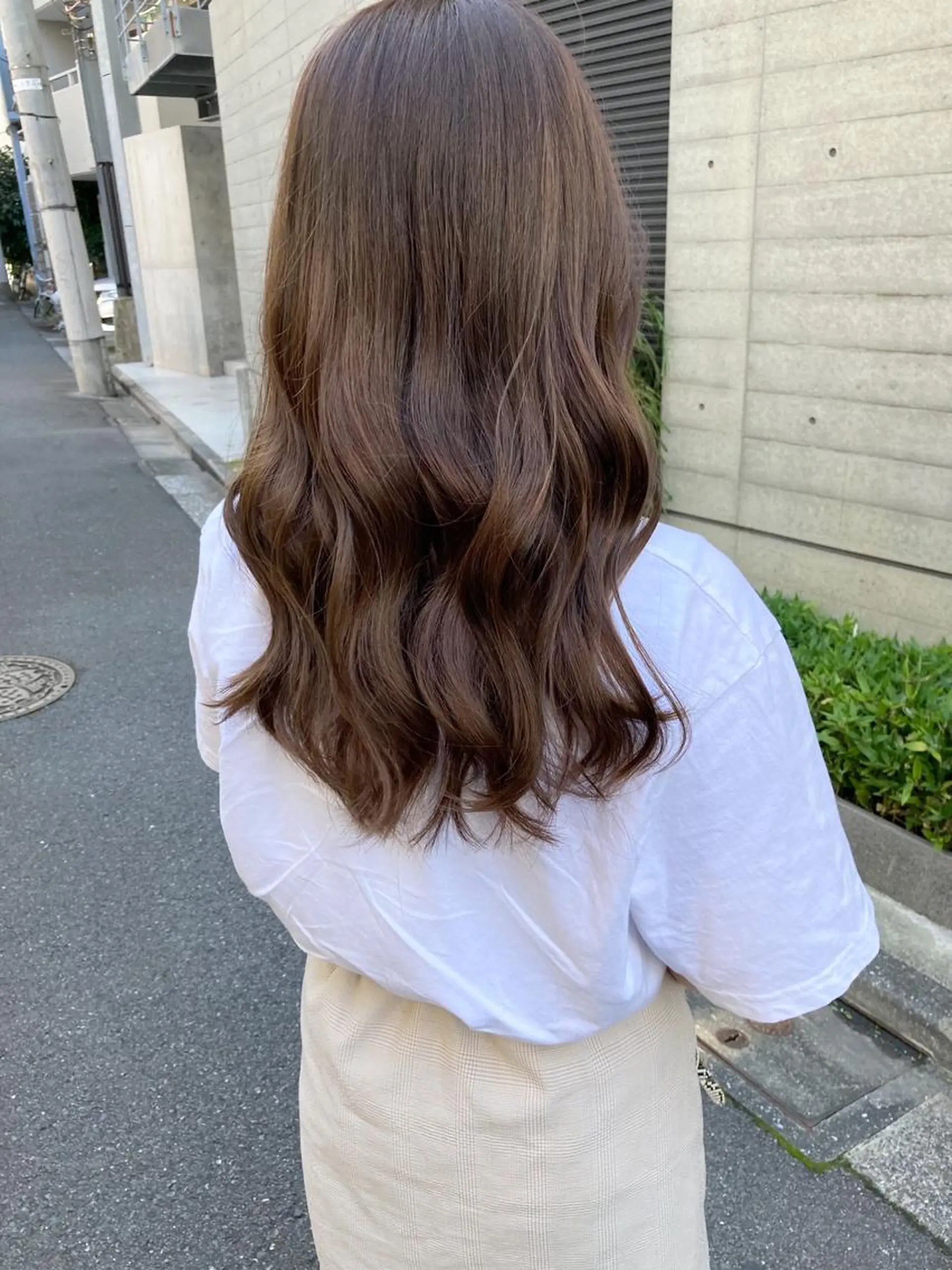 ロング ヘアカラー トリートメント ✨色持ちの良い艶 カラー✨蟹江真世のヘアスタイル