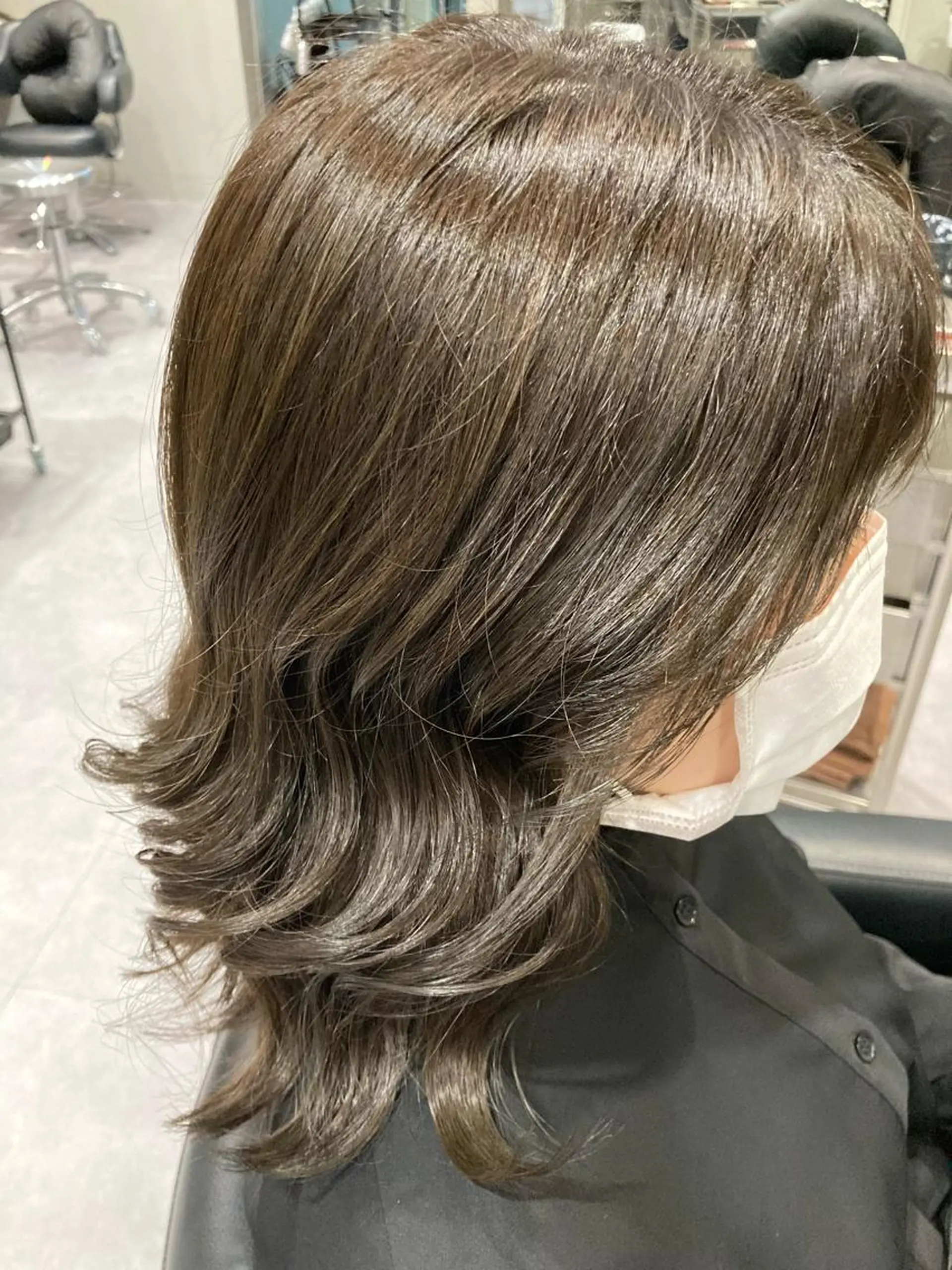 ミディアム カラー 透明感カラー 豊中/メンズ特化 岡田 龍之介のヘアスタイル