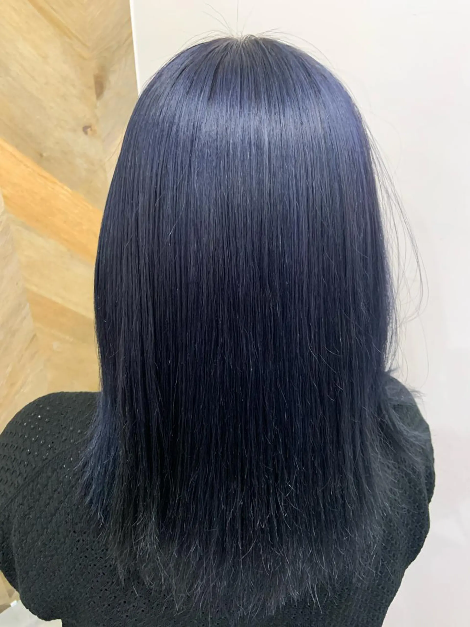 セミロング カラー ブルーカラー ブルーバイオレット バイオレットカラー 顔まわりカット/ボブ /🧁とーこ🧁のヘアスタイル