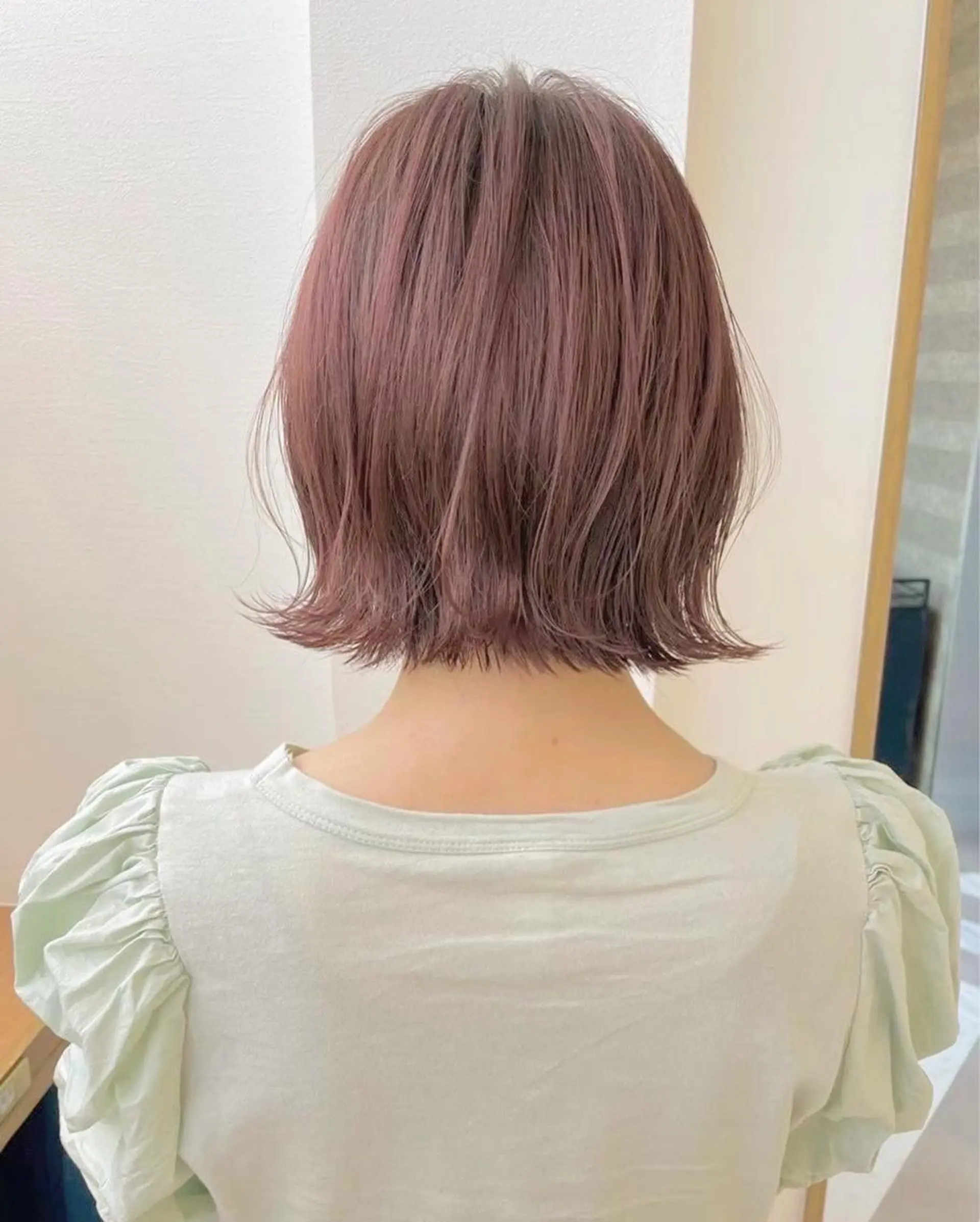 ショート カラー ラベンダーカラー ラベンダーピンク ピンクカラー ボブ くびれヘア カット ヘアカラー トリートメント 艶髪/縮毛矯正 /髪質改善千田大地のヘアスタイル