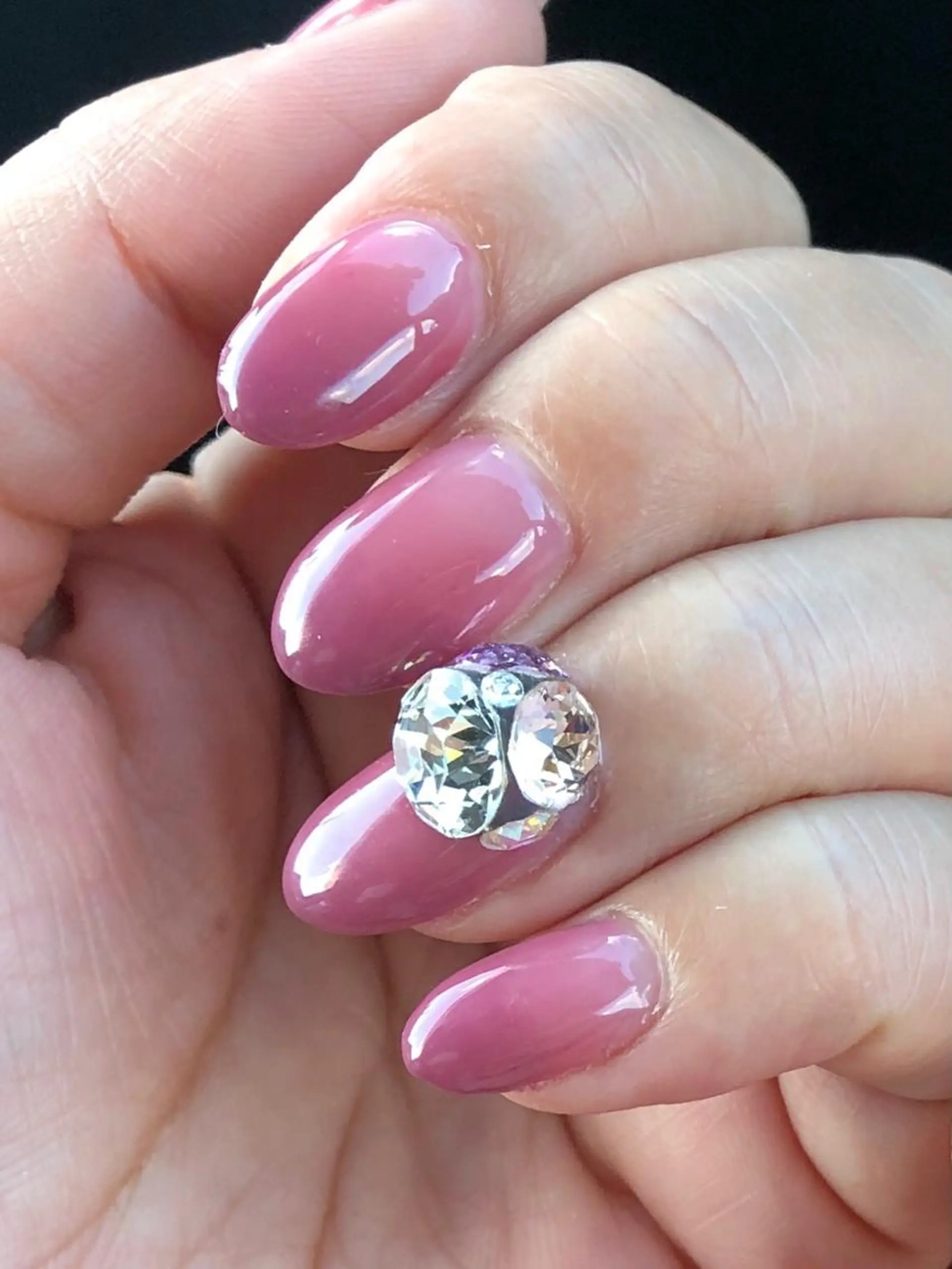 ネイル グラデーション ワンカラーネイル ピンク 辻野 和枝のネイルデザイン