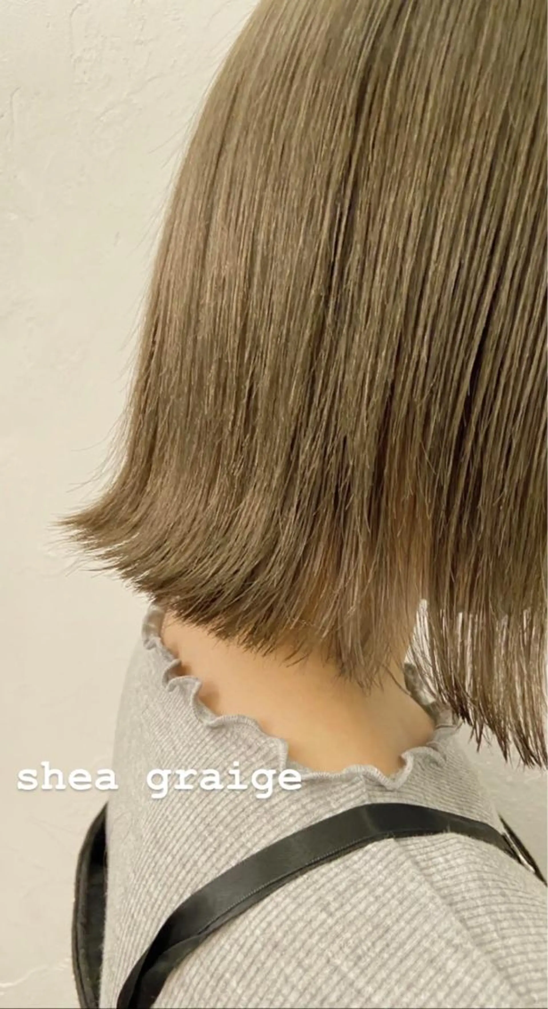 ミディアム カラー ヘアカラー トリートメント IVORY.所属・🟩くすみベージュ/ ショート/ボブ/大司のヘアスタイル