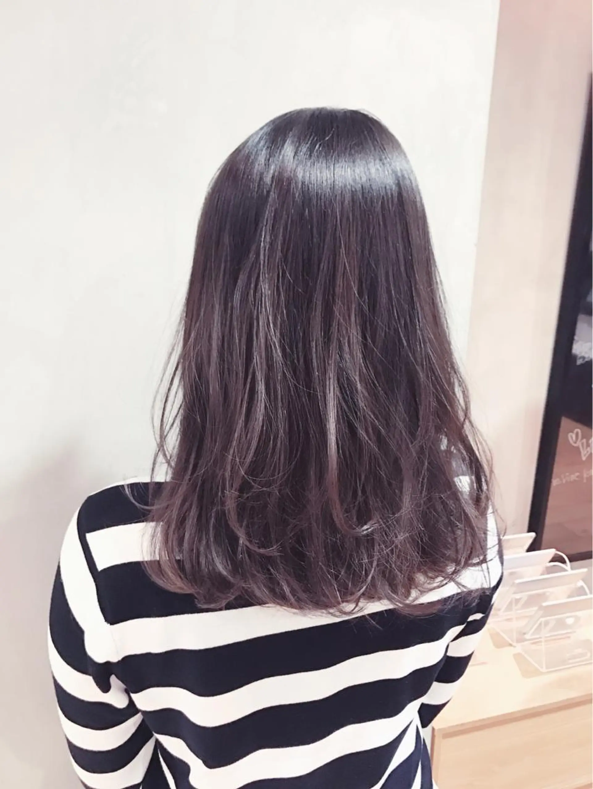 セミロング カラー ピンクカラー ピンクパープル パープルカラー 田邉 真之助のヘアスタイル