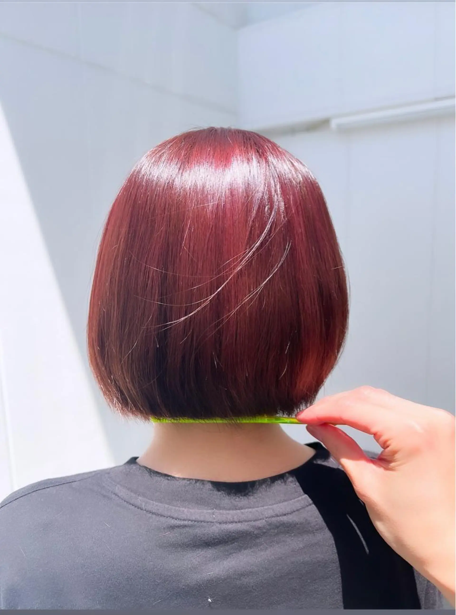 ショート ボブ デート ハイライト 髪質改善 韓国風ヘア カット ヘアカラー トリートメント 【20代ダメージ毛に 髪質改善】のヘアスタイル