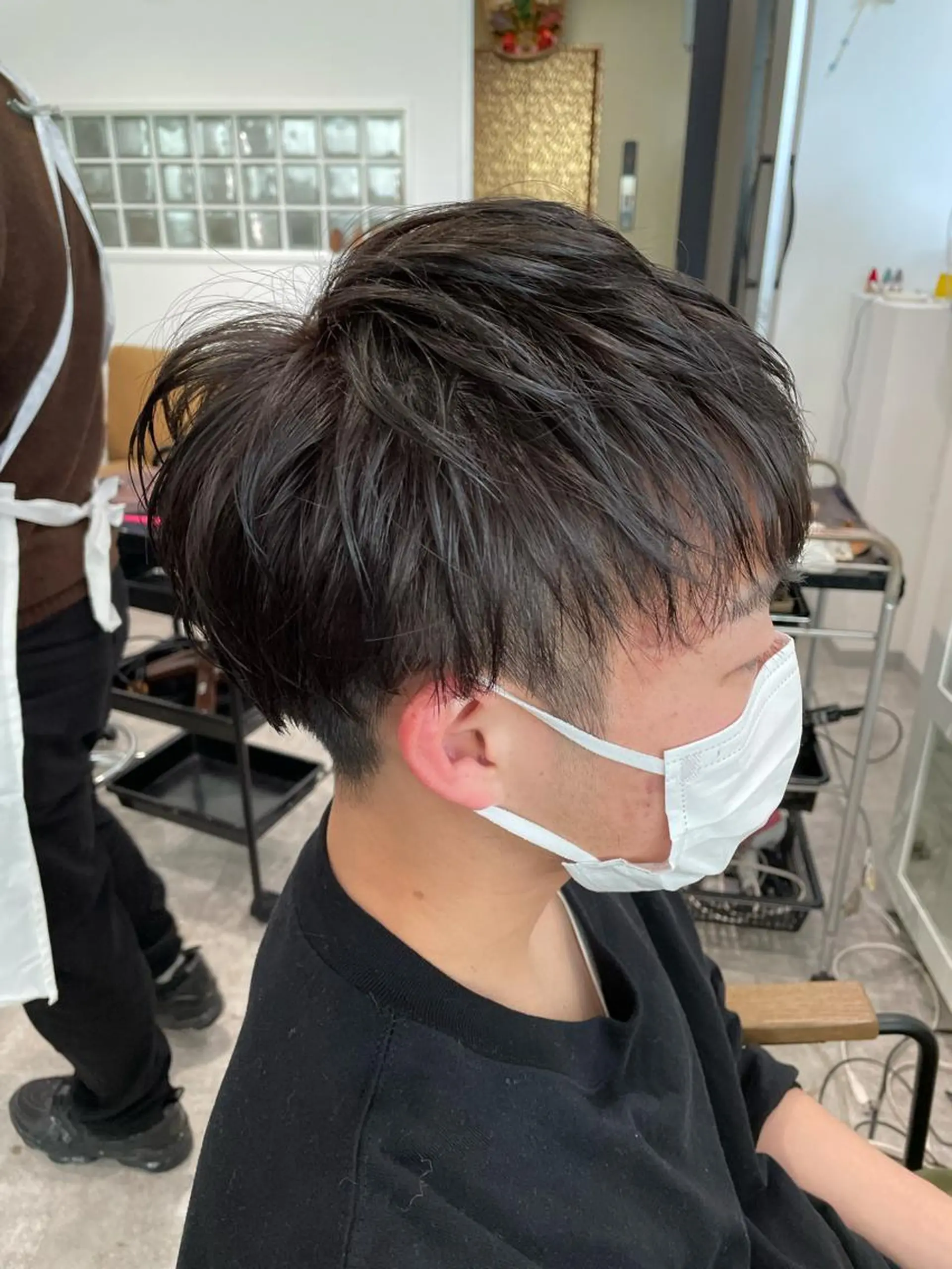 ショート カラー メンズ アッシュ ヘアカラー 京都美容師 塩のヘアスタイル