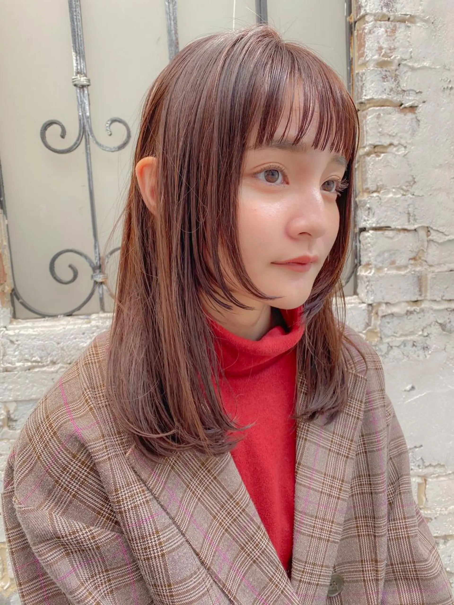 セミロング カット ヘアカラー トリートメント ❤️‍🔥ボブ/縮毛 矯正・髪質改善もえるのヘアスタイル
