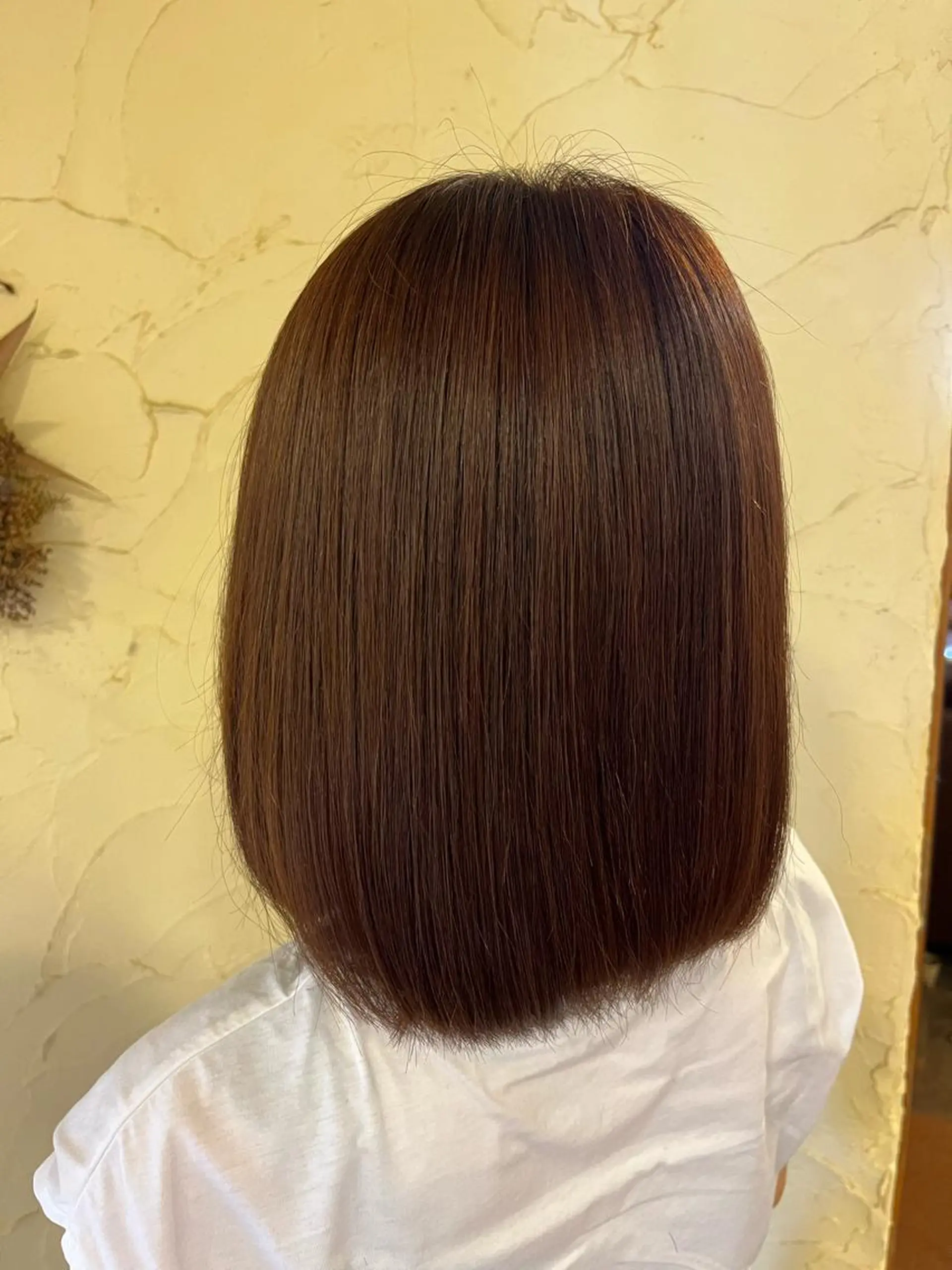 ミディアム カット ヘアカラー トリートメント 柘植 雅大のヘアスタイル