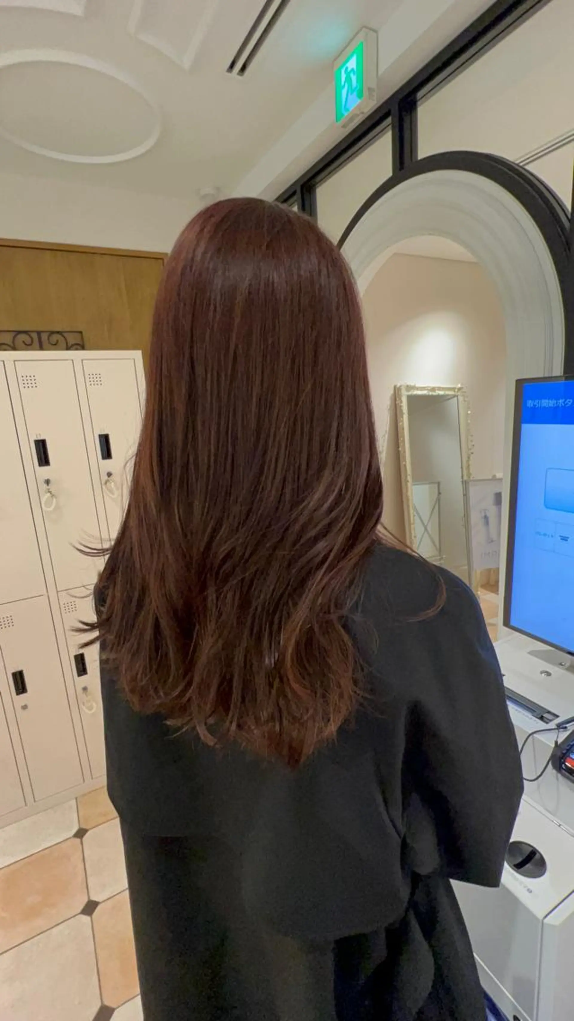 セミロング ピンクブラウン ピンクラベンダー レイヤーカット カット ヘアカラー トリートメント 🧡くびれヘア/前髪 顔周り🧡久原結衣のヘアスタイル