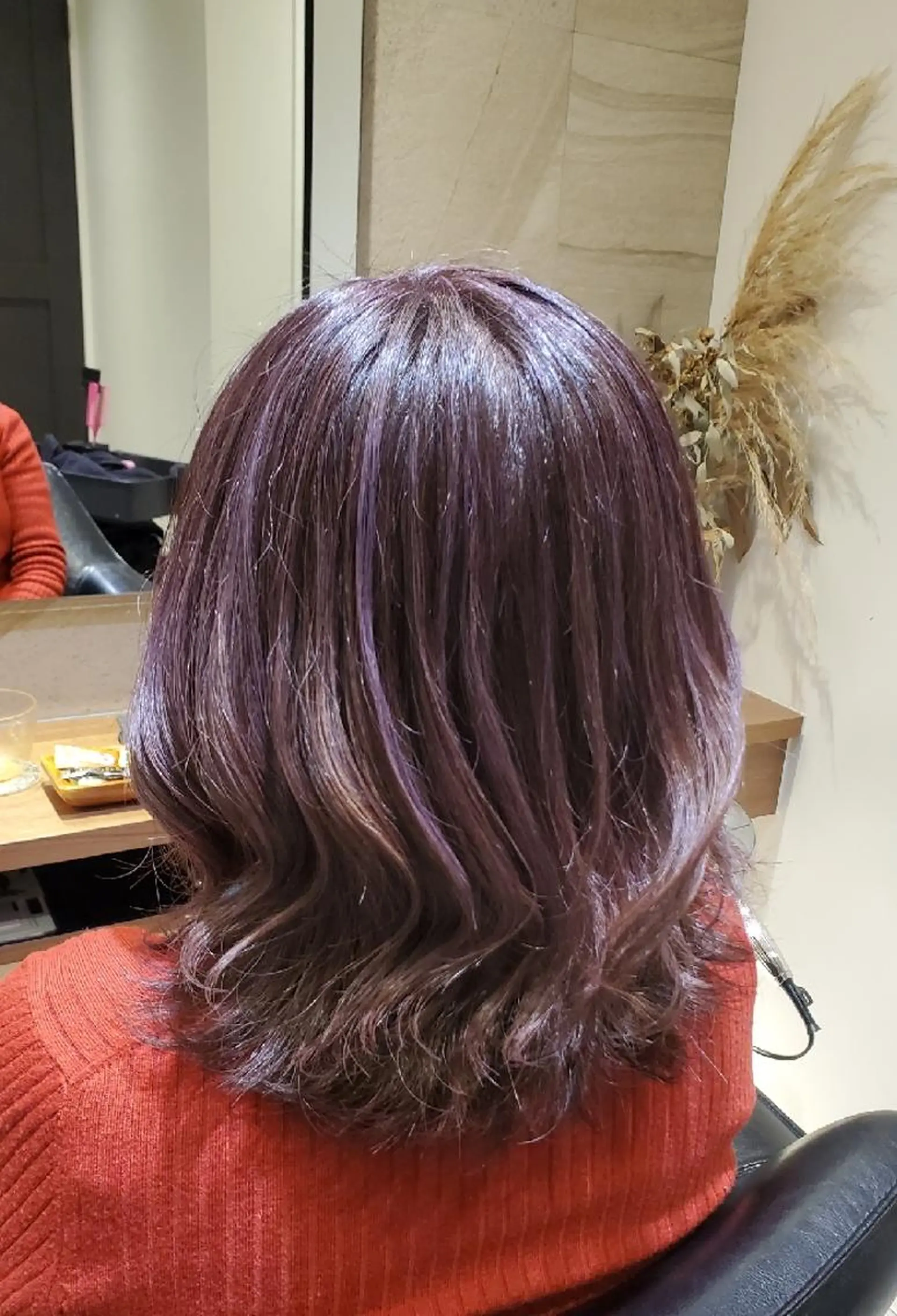 ミディアム カラー ハイライトカラー パープルカラー ハイライト 💎カラー特化💎 長嶺文江💎のヘアスタイル