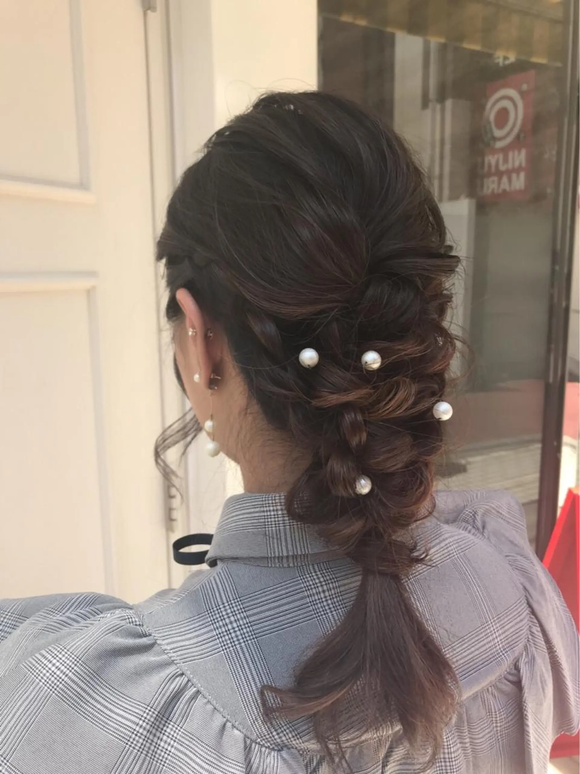 セミロング ヘアアレンジ 💈Blanco💈 カラー&ケア🌈のヘアスタイル