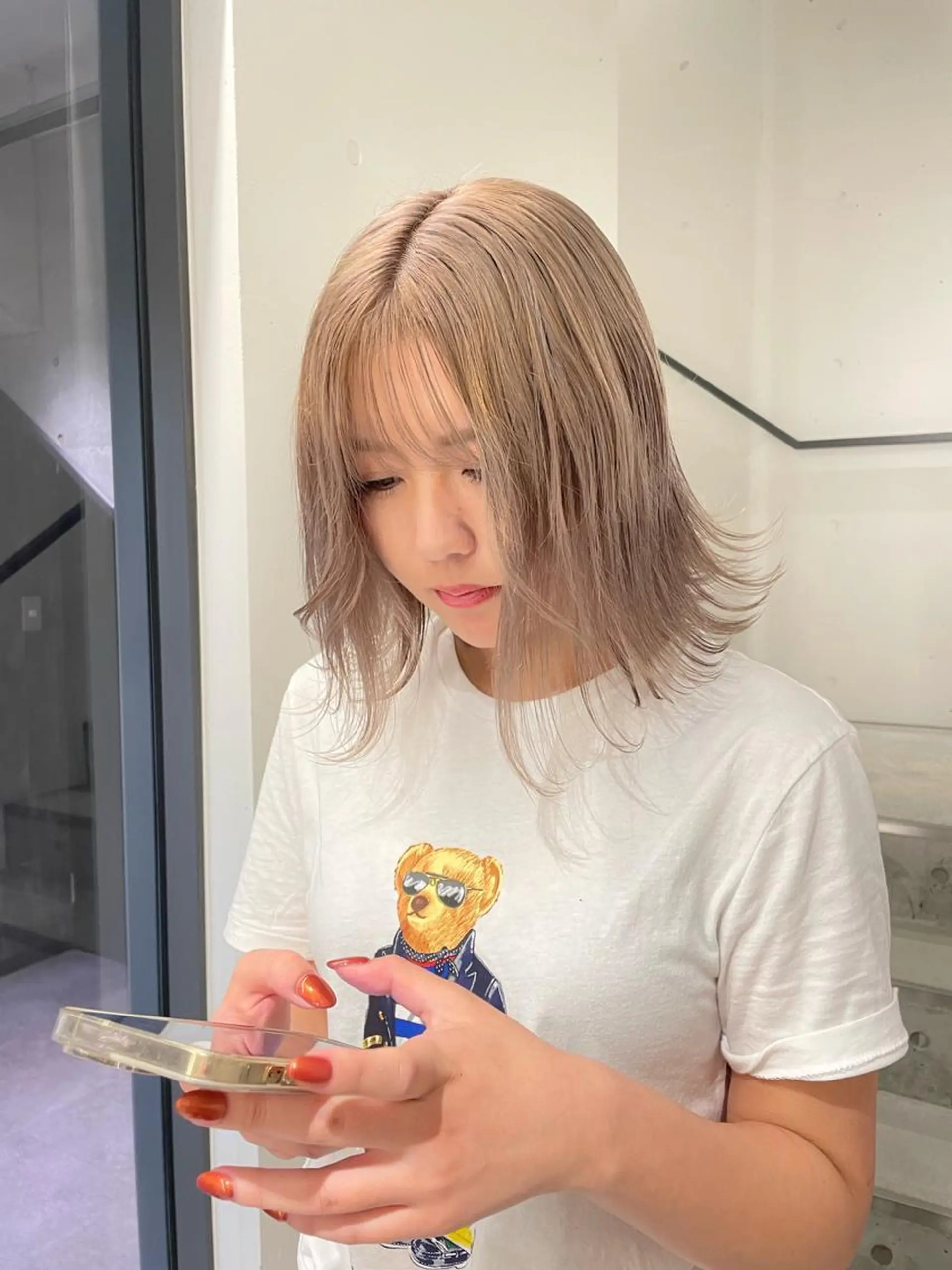 セミロング カラー ヘアカラー トリートメント Wehlen所属・透明感カラー🌟 keisukeのヘアスタイル