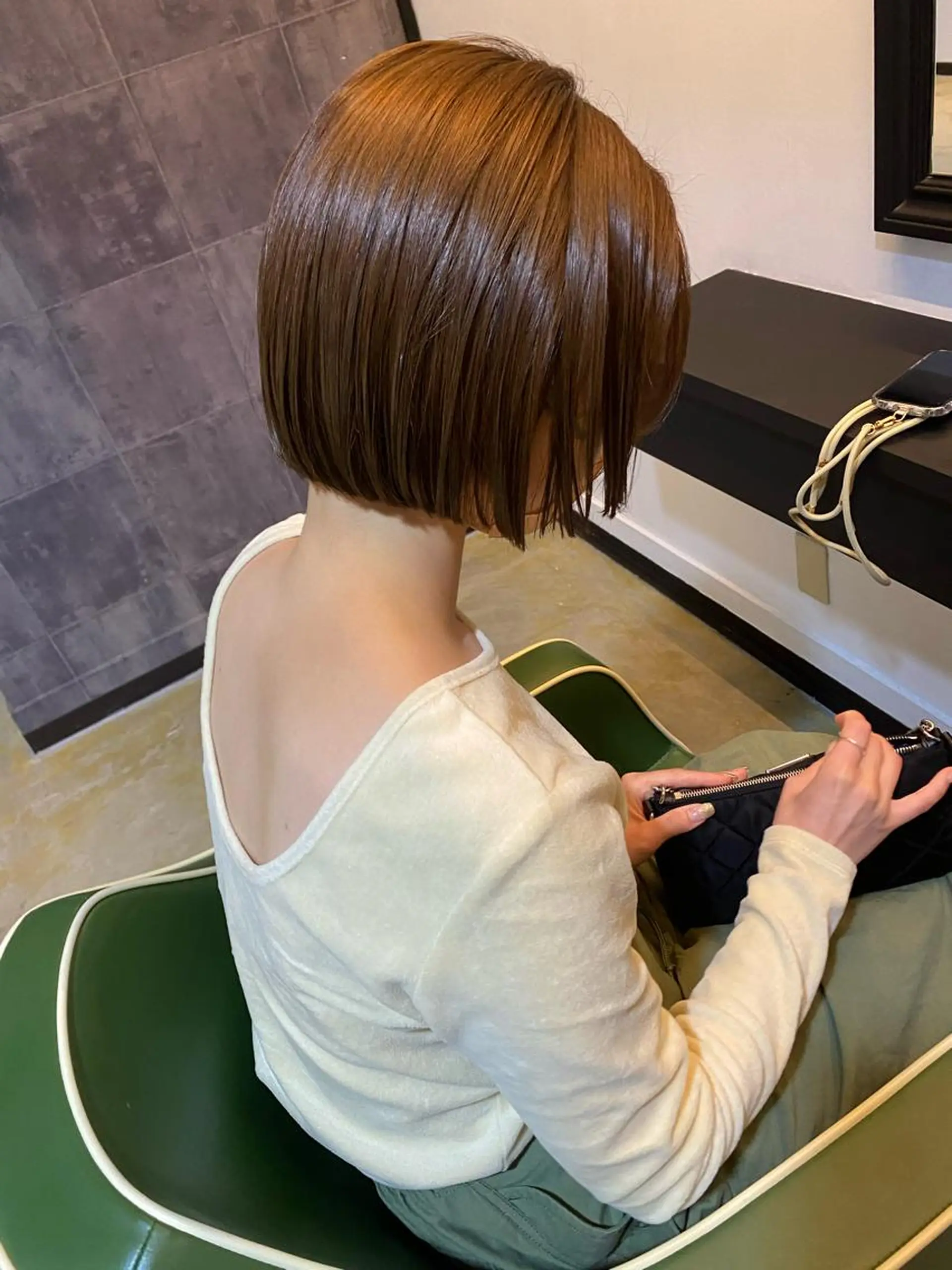 ショート カラー パーマ ヘアアレンジ メンズ キッズ ネイル マツエク・マツパ アイブロウ 広島/ボブ/レイヤー 🌿‬wakabaのヘアスタイル